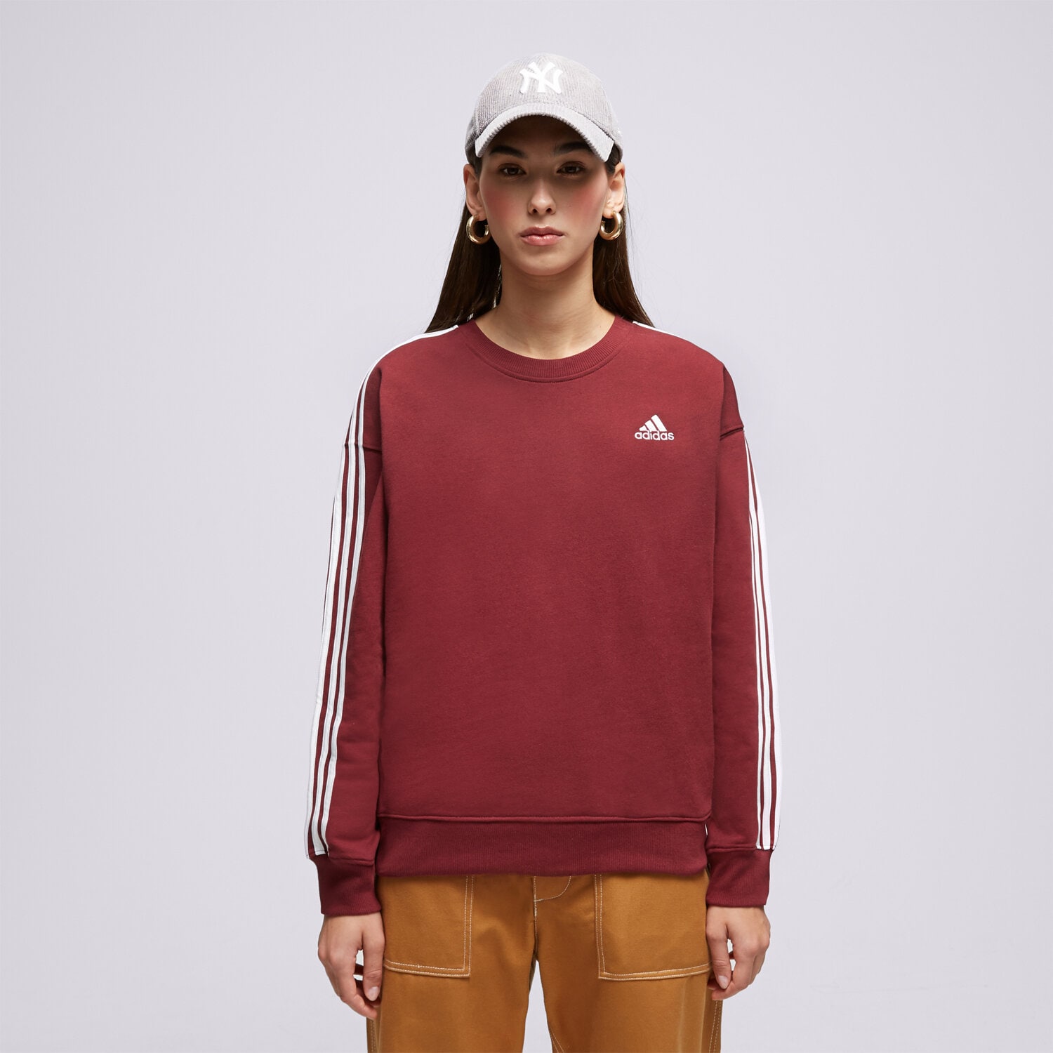 Ženske dukserice ADIDAS VESTA W 3S FT SWT IL3433 bordo