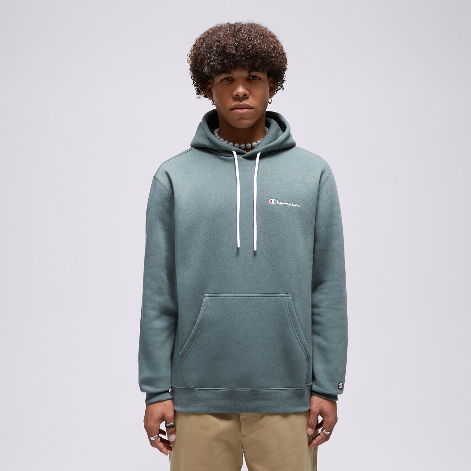 Muške dukserice CHAMPION VESTA S KAPULJAČOM HOODED SWEATSHIRT 219208GS510 zelena