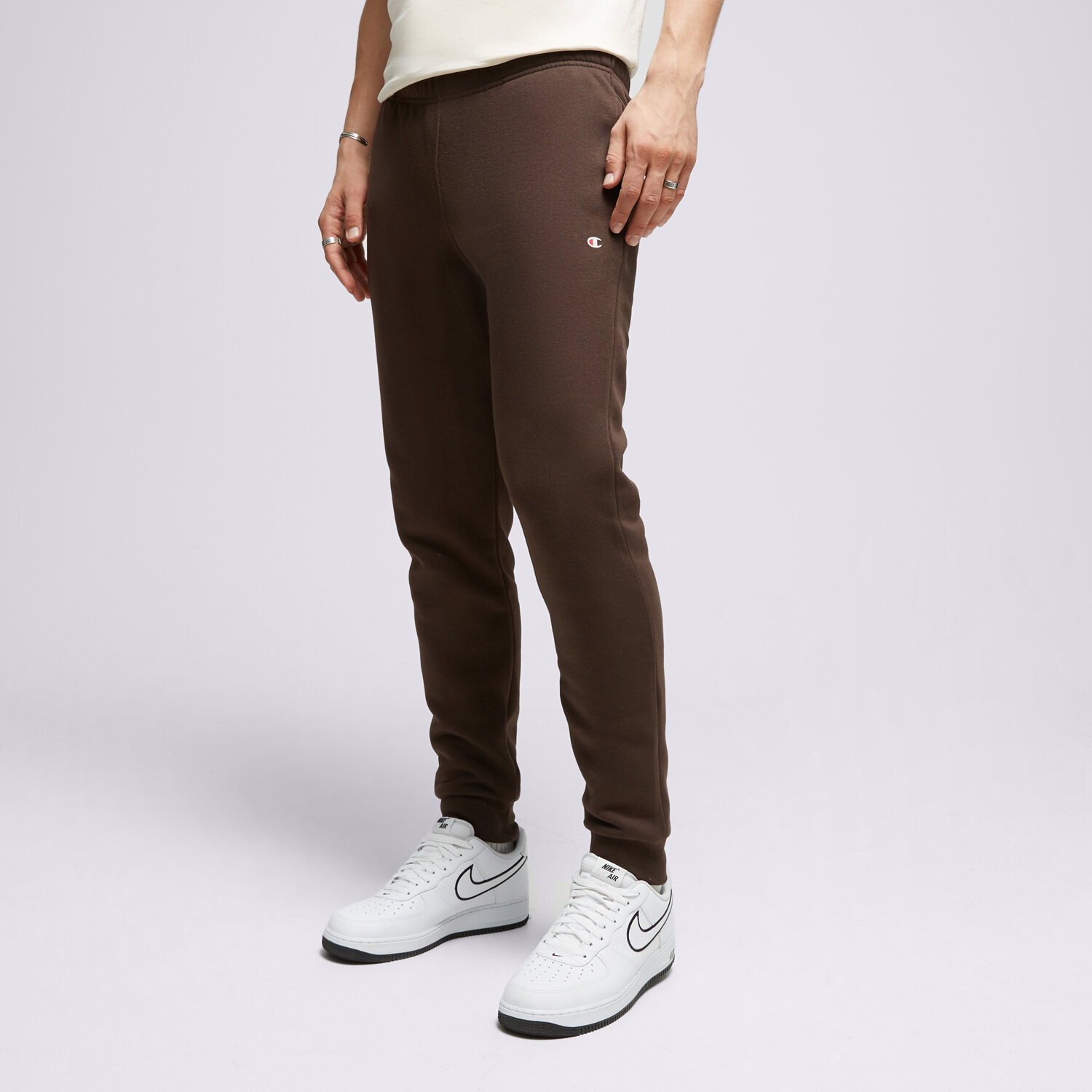 Muške hlače CHAMPION HLAČE RIB CUFF PANTS 218341MS548 smeđa