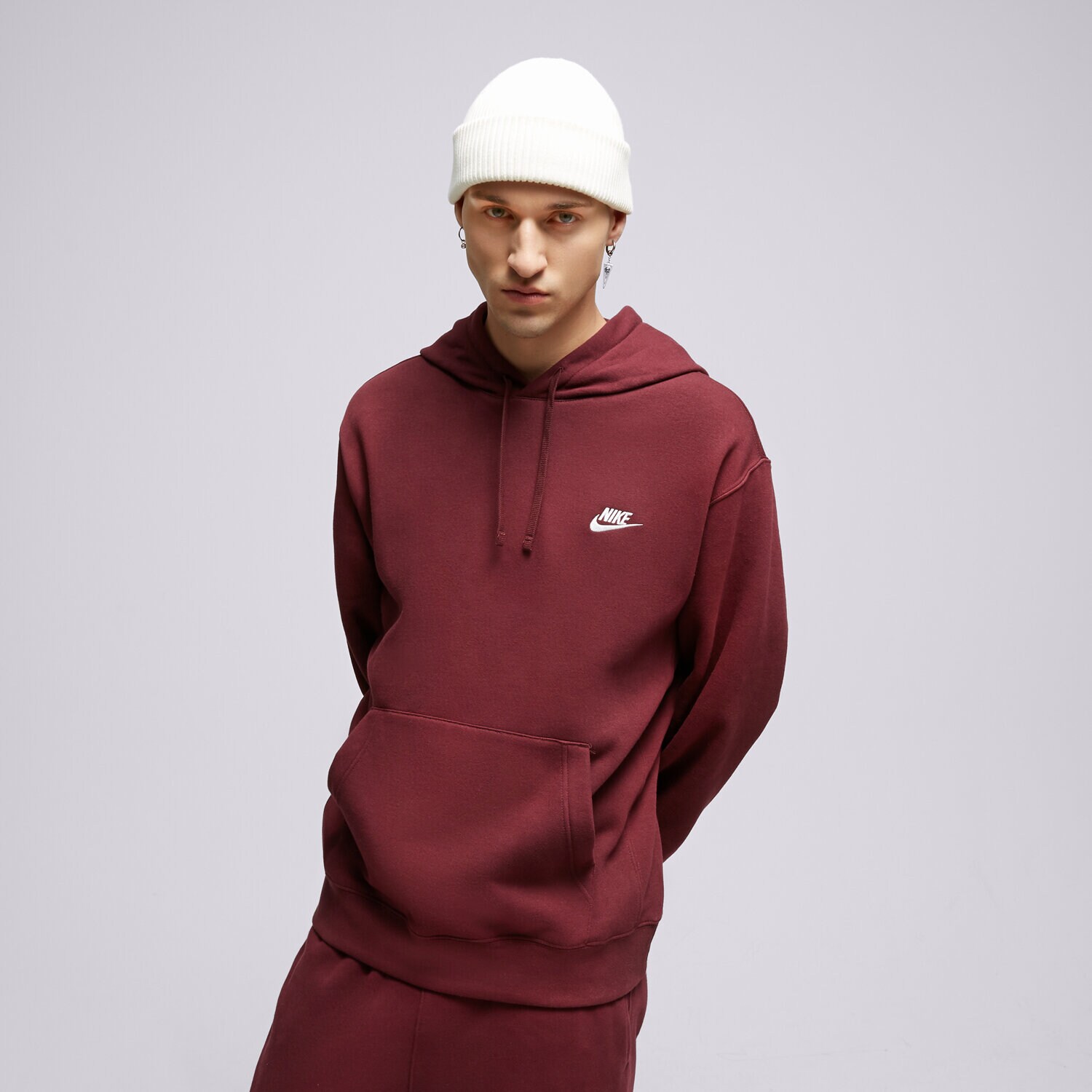 Muške dukserice NIKE VESTA SPORTSWEAR CLUB FLEECE  BV2654-681 bordo