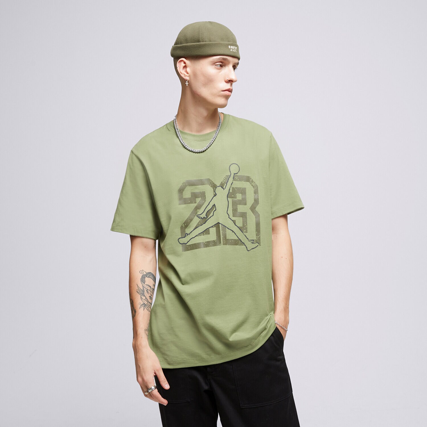 Muške majice JORDAN T SHIRT M J FLT ESS JM SS CREW FB7394-340 kaki