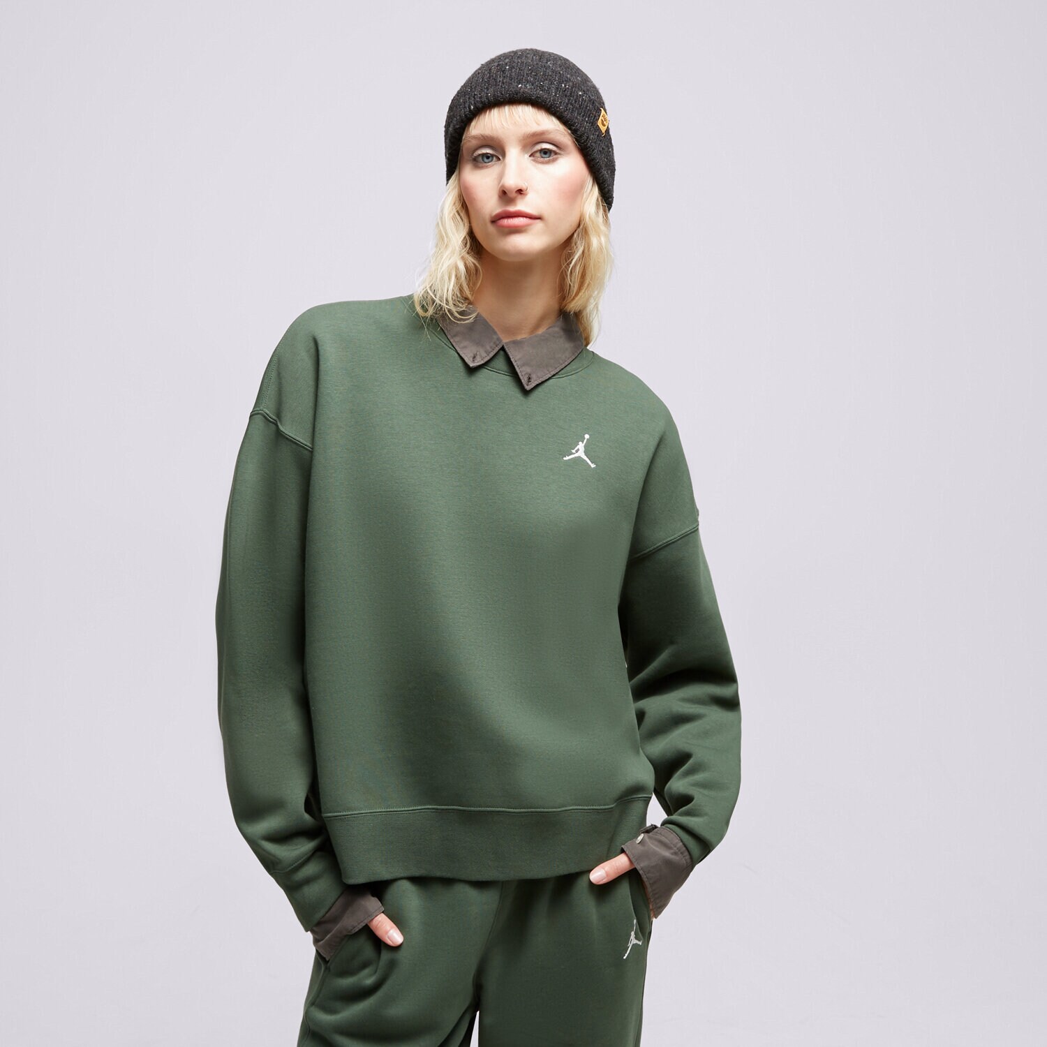 Ženske dukserice JORDAN VESTA W J BRKLN FLC 2  FN4491-337 zelena