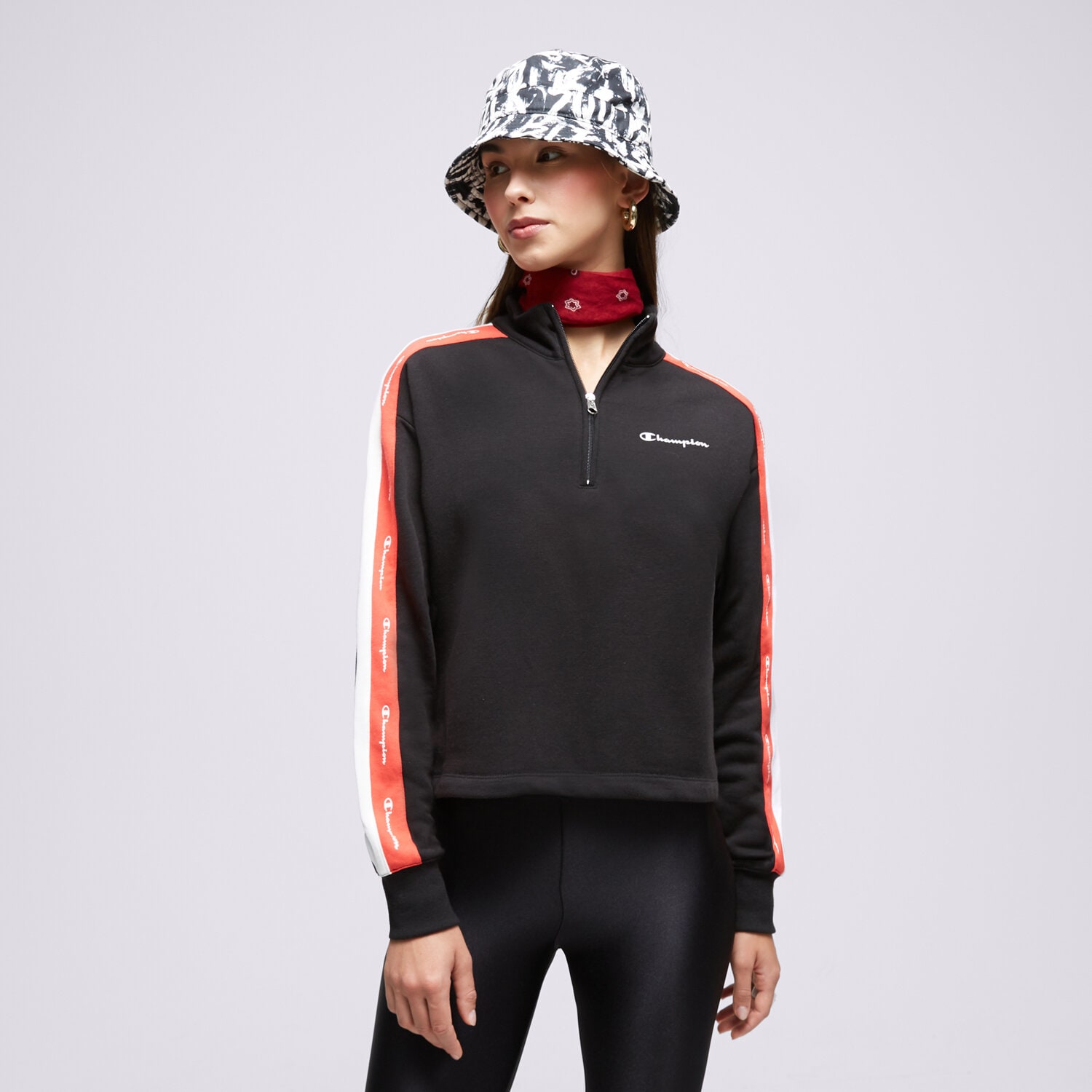 Ženske dukserice CHAMPION VESTA RASKOPČANA HALF ZIP SWEATSHIRT 116224KK001 crna