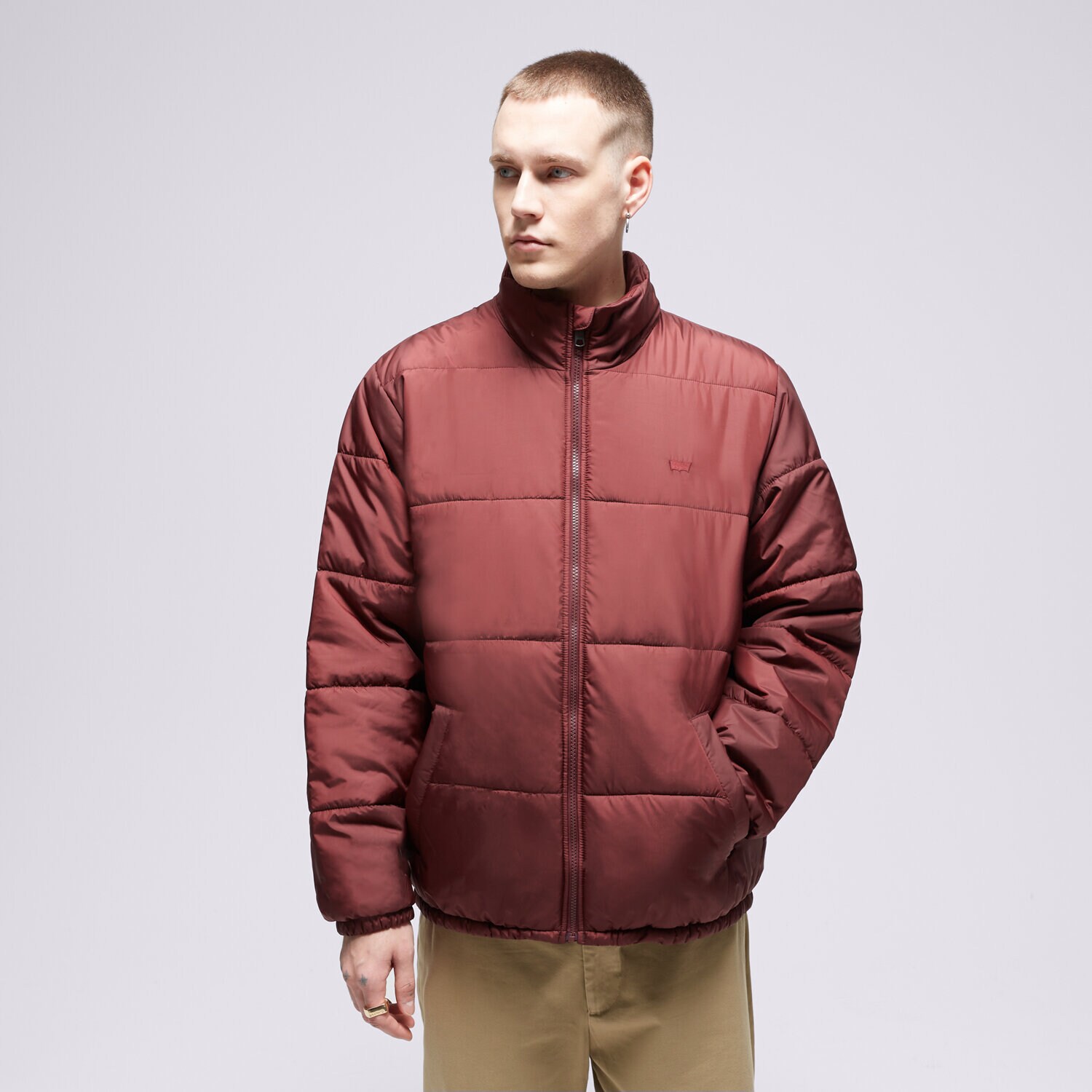 Muške zimske jakne LEVI'S JAKNA ZIMSKA SUNSET SHORT PUFFER A5640-0003 bordo