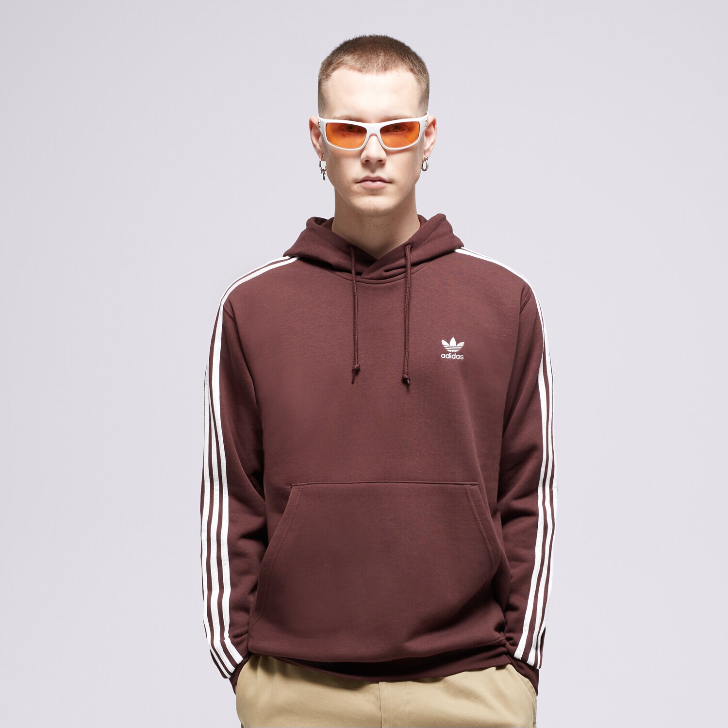 Muške dukserice ADIDAS VESTA S KAPULJAČOM 3-STRIPES HOODY II5768 smeđa