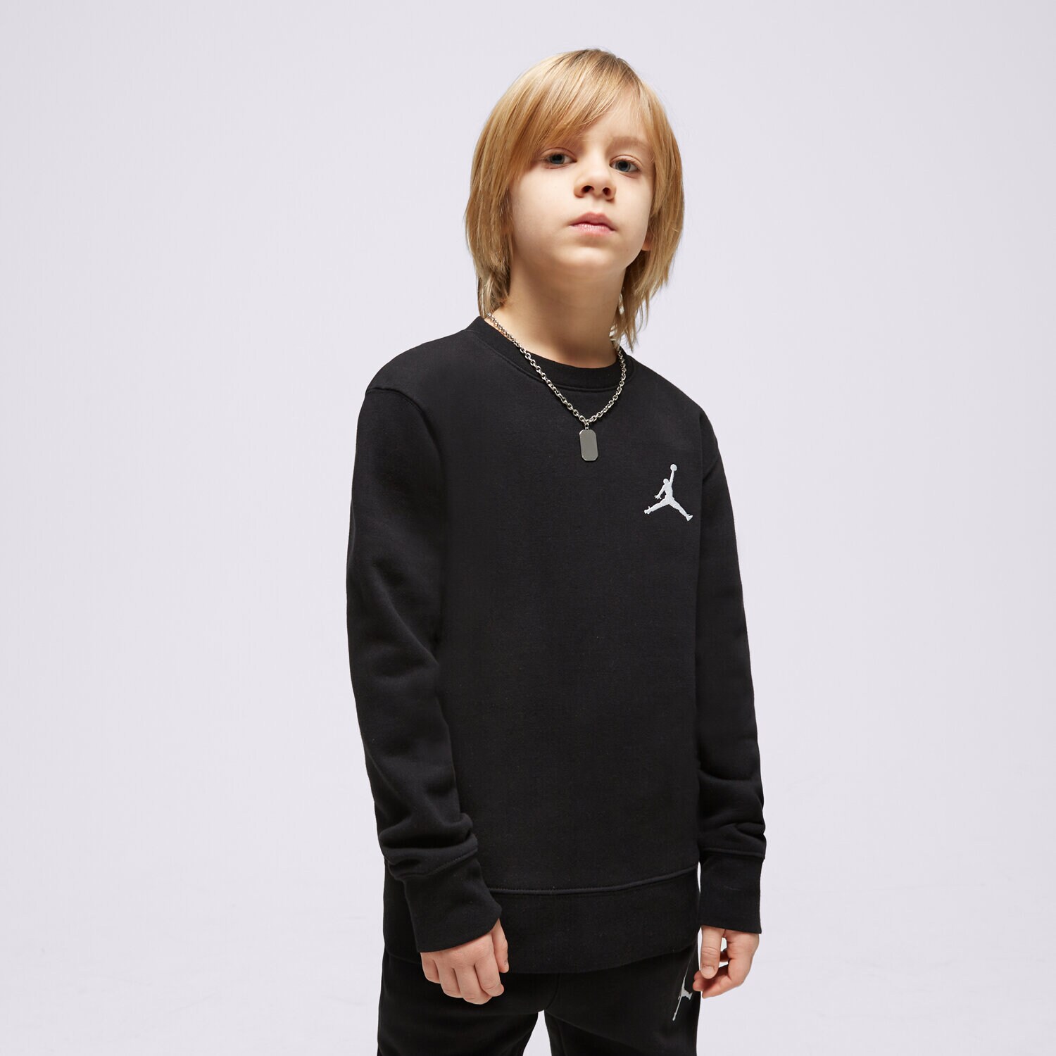Dječje dukserice JORDAN VESTA JUMPMAN ESSENTIALS CREW UU 95C577-023 crna