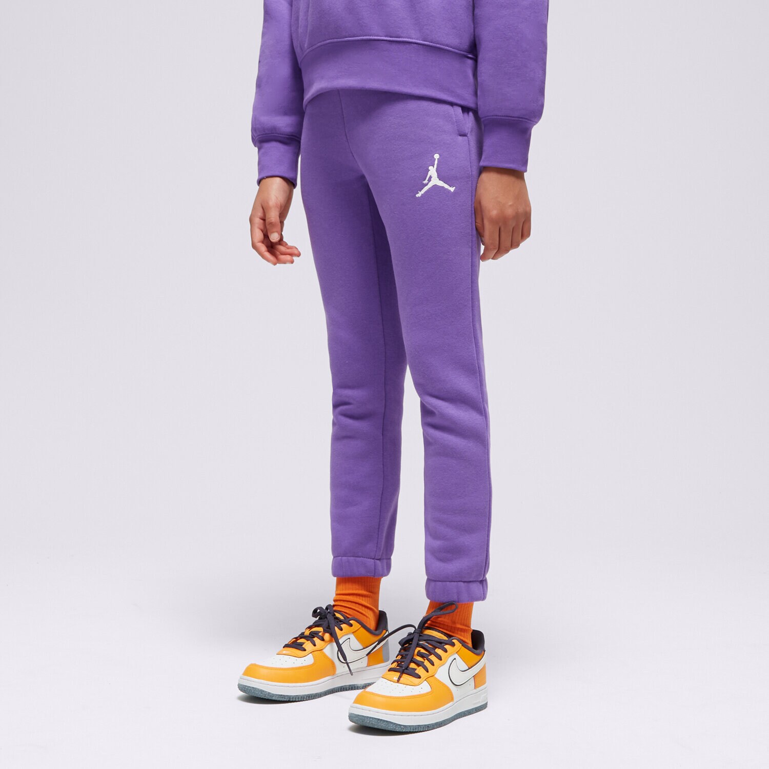 Dječje hlače JORDAN HLAČE ICON PLAY FLC GIRL 45C696-P44 ljubičasta