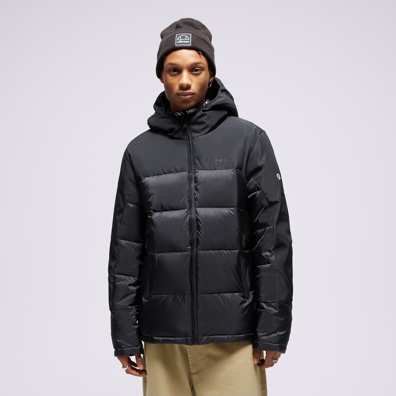 Muške zimske jakne CHAMPION DONJA JAKNA HOODED JACKET 219190KK001 crna
