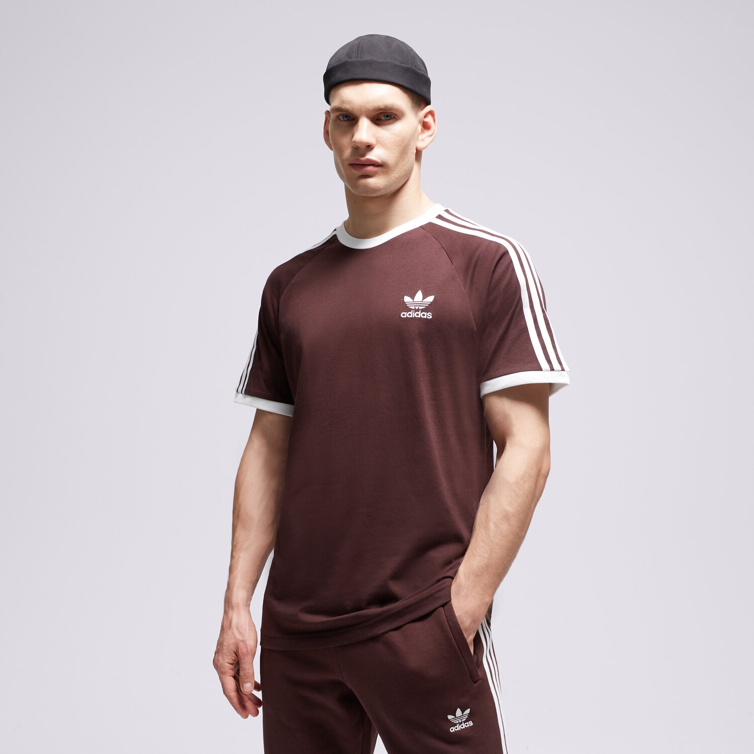 Muške majice ADIDAS T-SHIRT 3-STRIPES TEE IM2077 smeđa