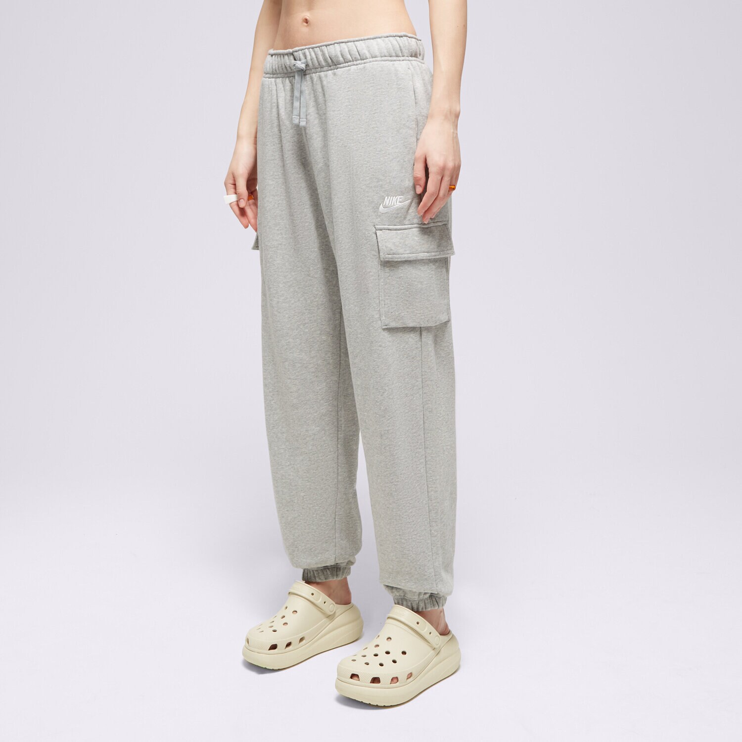 Ženske hlače NIKE HLAČE W NSW CLUB FLC MR PANT CARGO DQ5196-063 siva