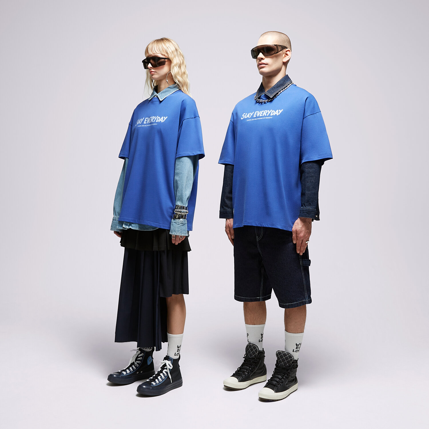 Ženske majice S.NOW JOB SIZEER T SHIRT "SLAY"-BLUE SI323TSU55001 plava