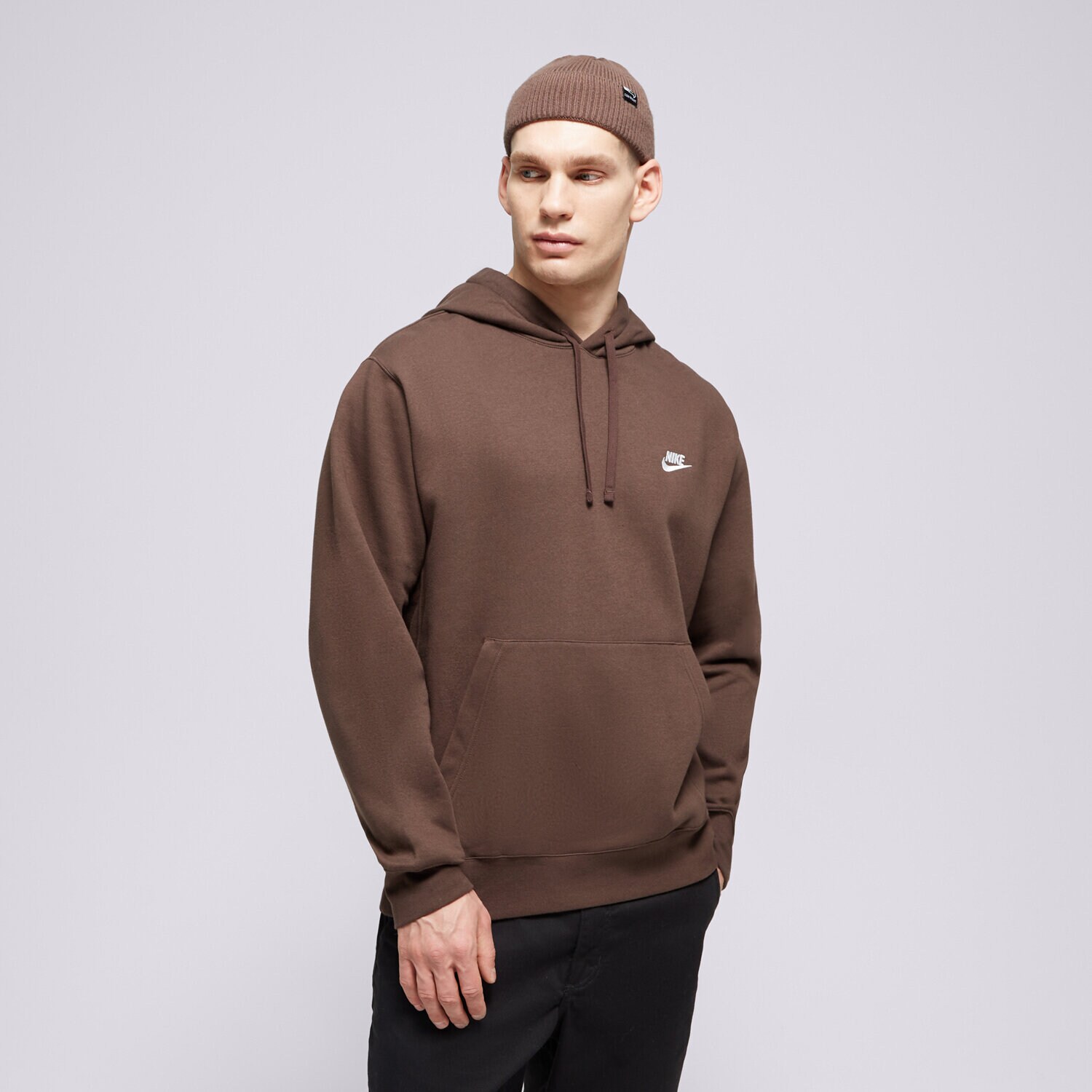 Muške dukserice NIKE VESTA S KAPULJAČOM SPORTSWEAR CLUB FLEECE BV2654-237 smeđa