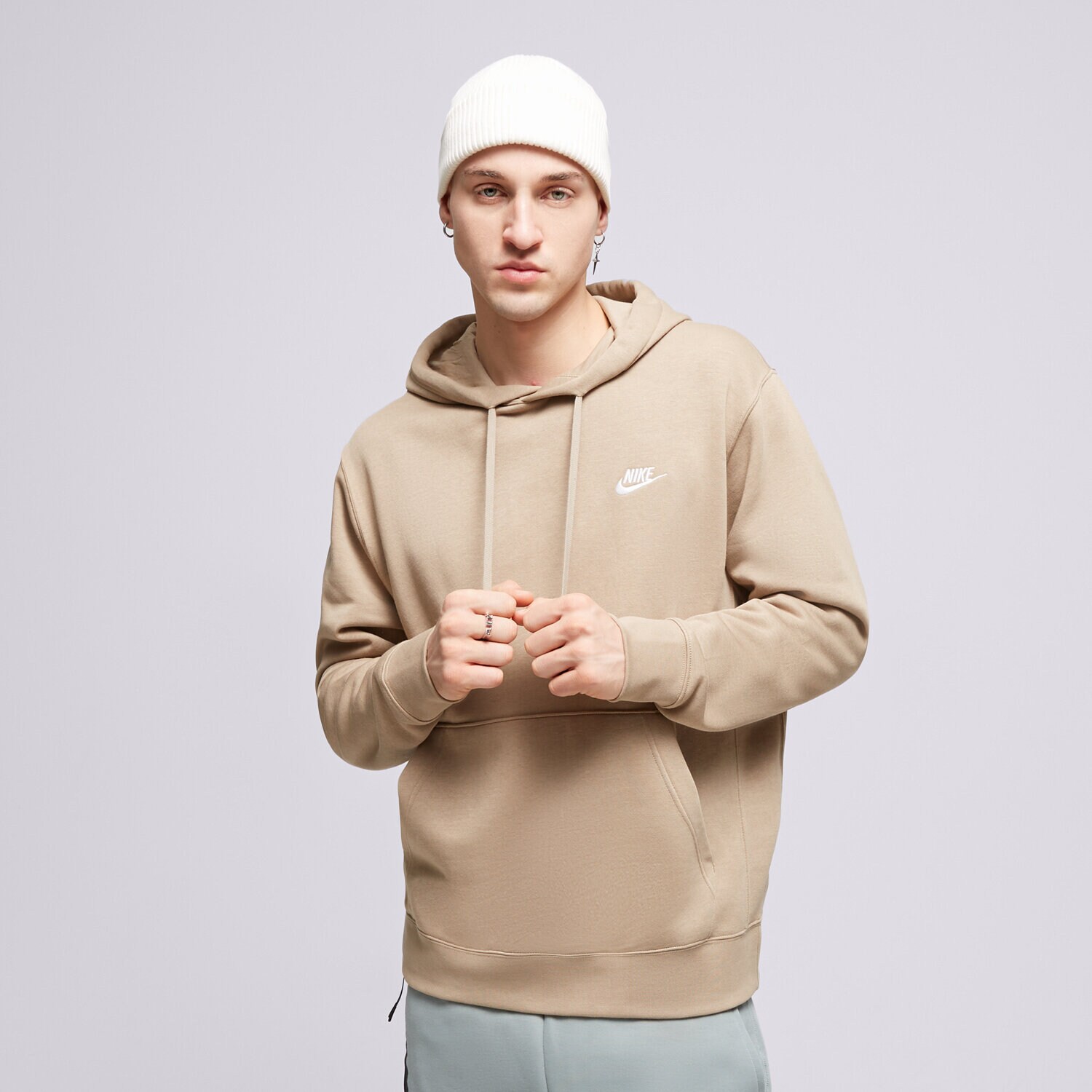 Muške dukserice NIKE VESTA S KAPULJAČOM NIKE   SPORTSWEAR CLUB FLEECE BV2654-247 bež