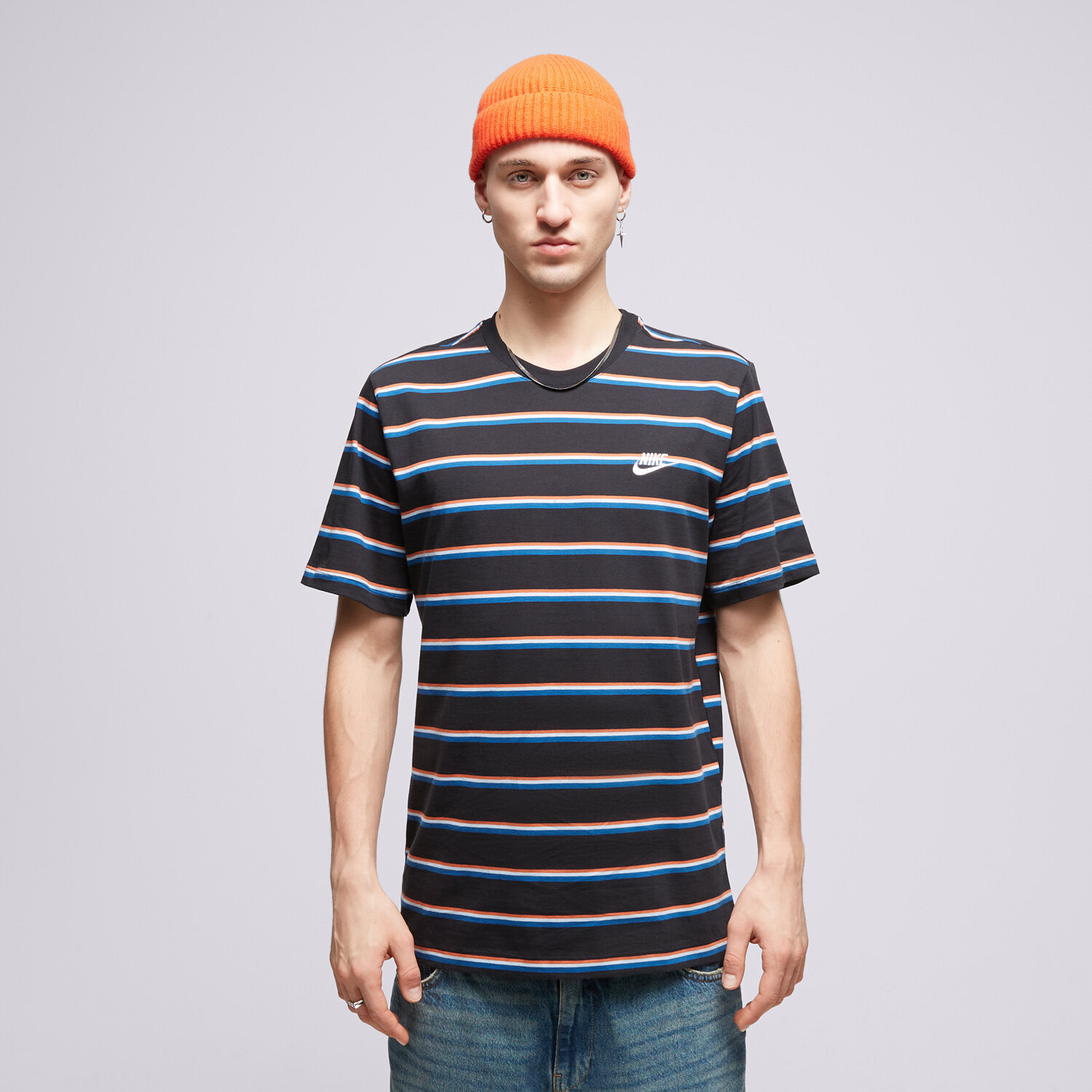 Muške majice NIKE T-SHIRT M NSW TEE CLUB STRIPE DZ2985-011 šarena