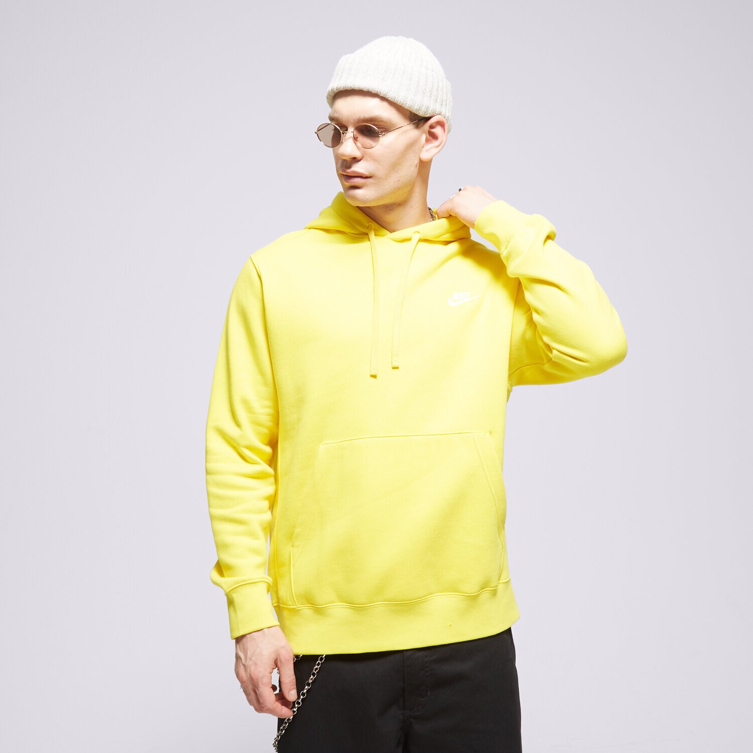 Muške dukserice NIKE VESTA S KAPULJAČOM SPORTSWEAR CLUB FLEECE BV2654-718 žuta