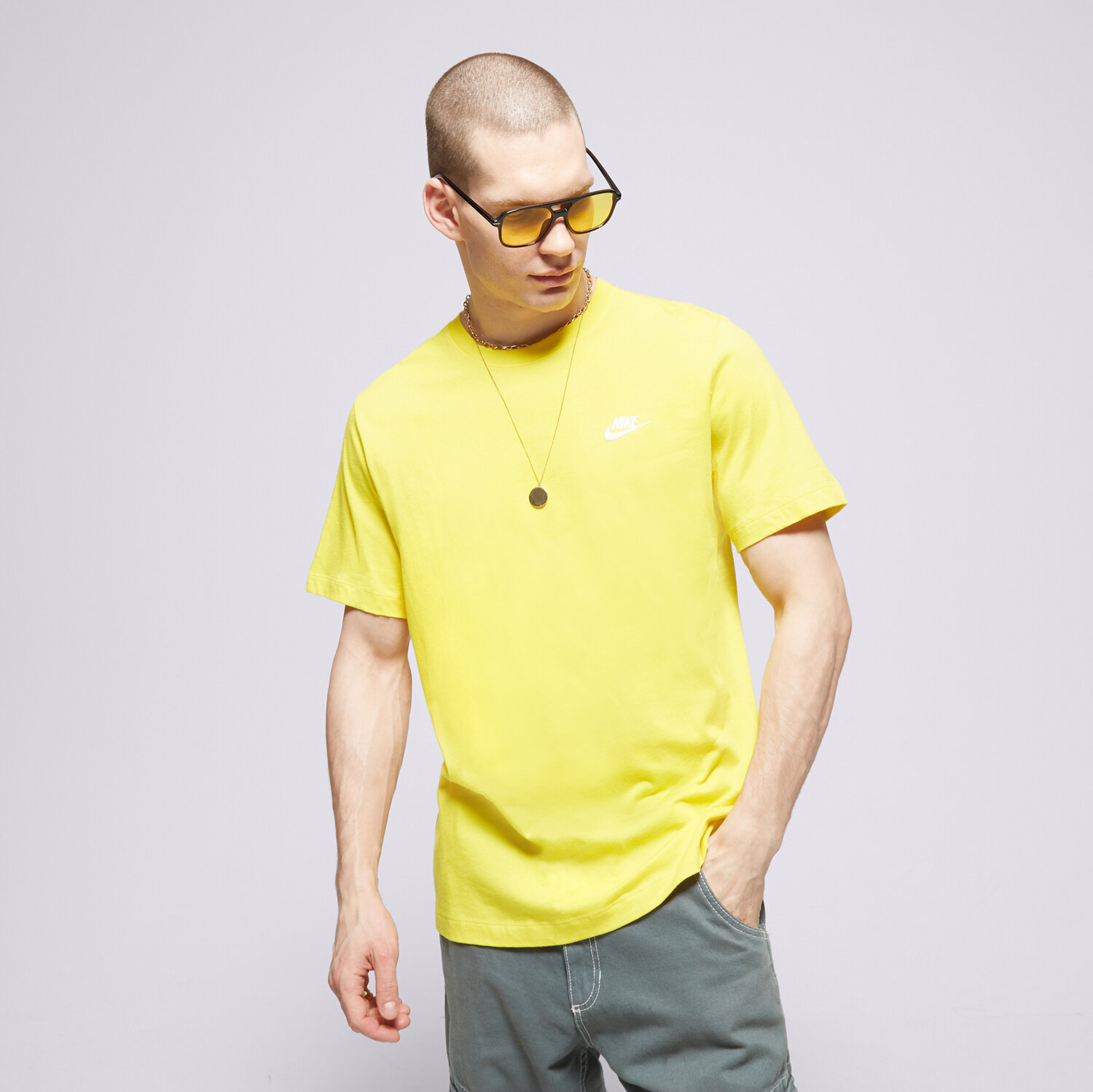 Muške majice NIKE T-SHIRT SPORTSWEAR CLUB AR4997-718 žuta