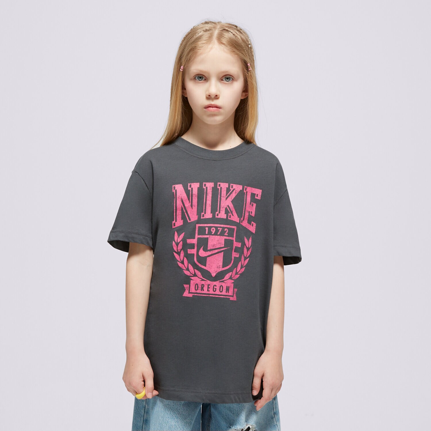 Dječje majice NIKE T-SHIRT G NSW TREND BF TEE GIRL FZ4724-060 siva