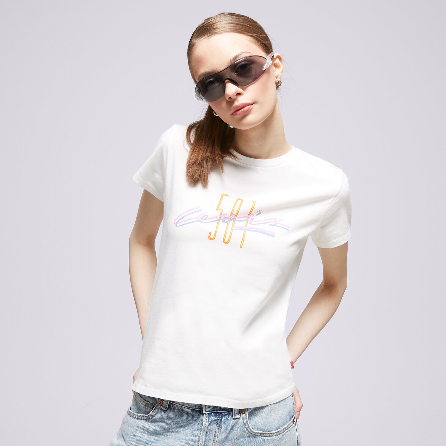 Ženske majice LEVI'S T-SHIRT GRAPHIC AUTHENTIC 501 ANNIVERSARY A6126-0019 šarena
