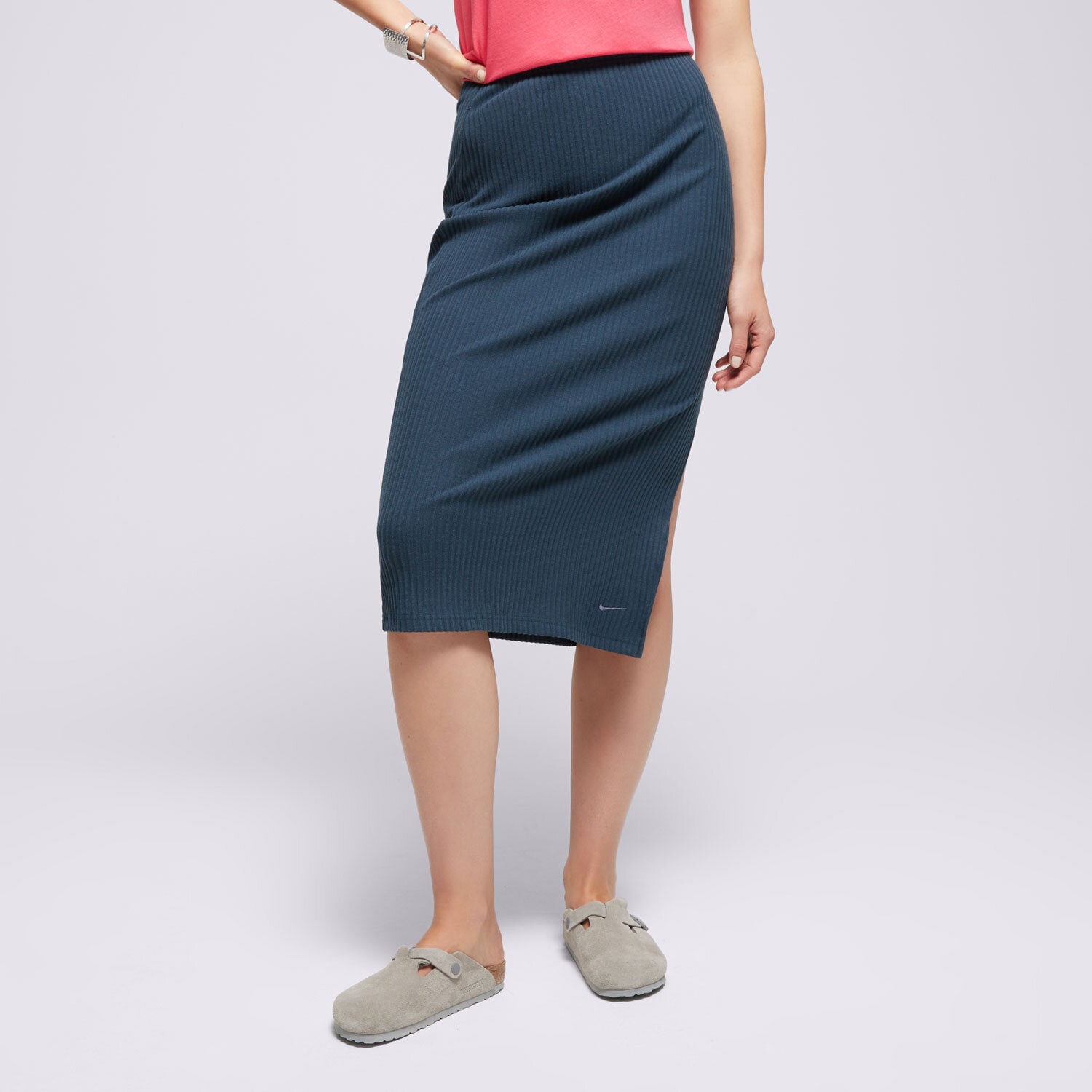 Ženske haljine i suknje NIKE KRATKA SUKNJA W NSW NK CHLL KNT RIB MD SKIRT FQ1636-478 tamno plava