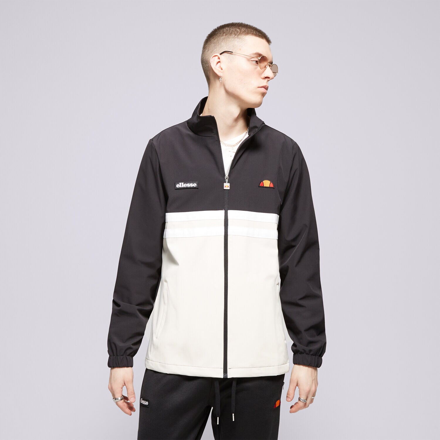 Muške prijelazne jakne ELLESSE JAKNA LOSELLI JACKET BLK/OFF WHT SHR20111054 crna