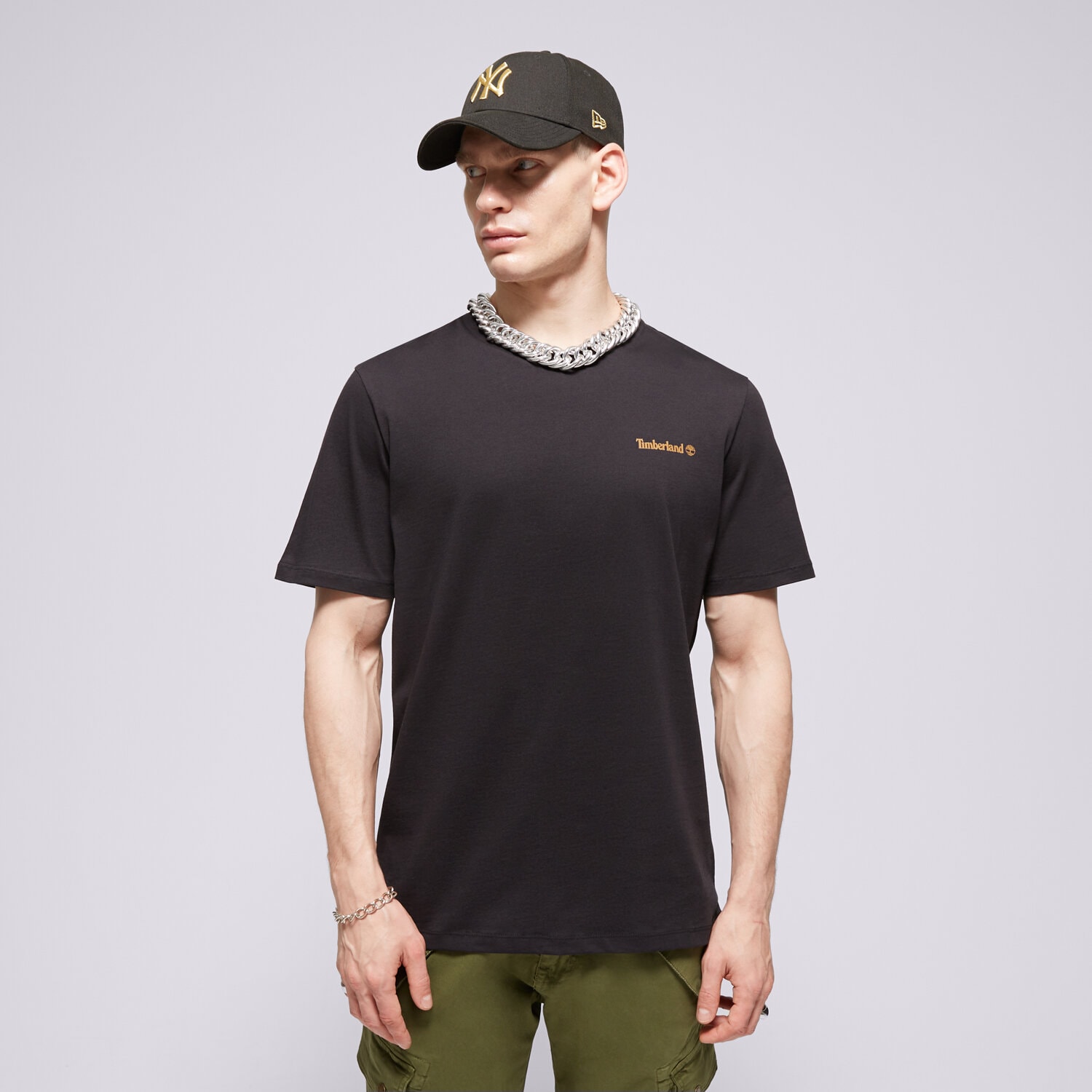 Muške majice TIMBERLAND T-SHIRT SMALL LOGO PRINT TEE TB0A5QQT0011 crna