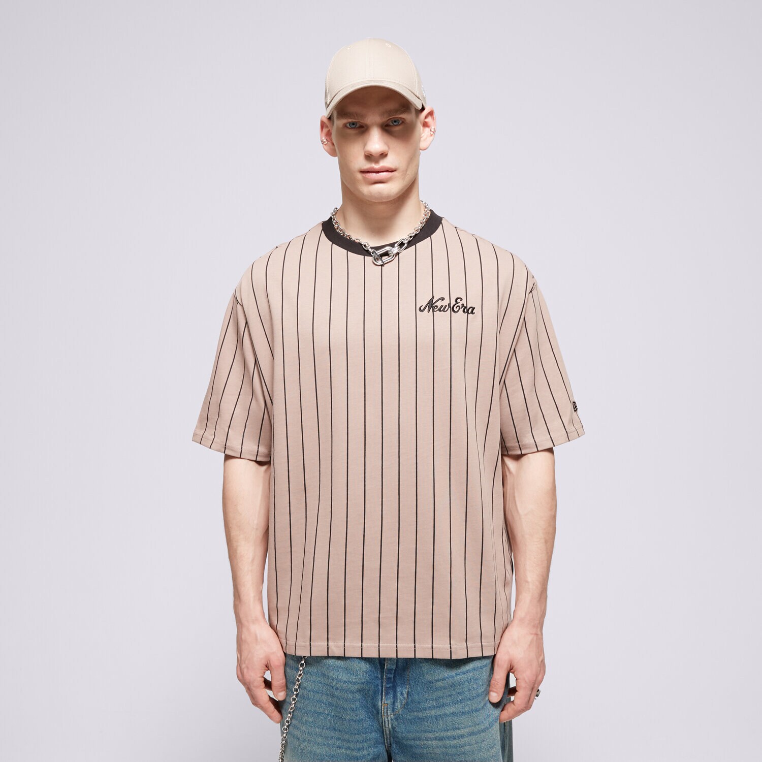 Muške majice NEW ERA T-SHIRT NE PINSTRIPE OS NONE 60435413 smeđa