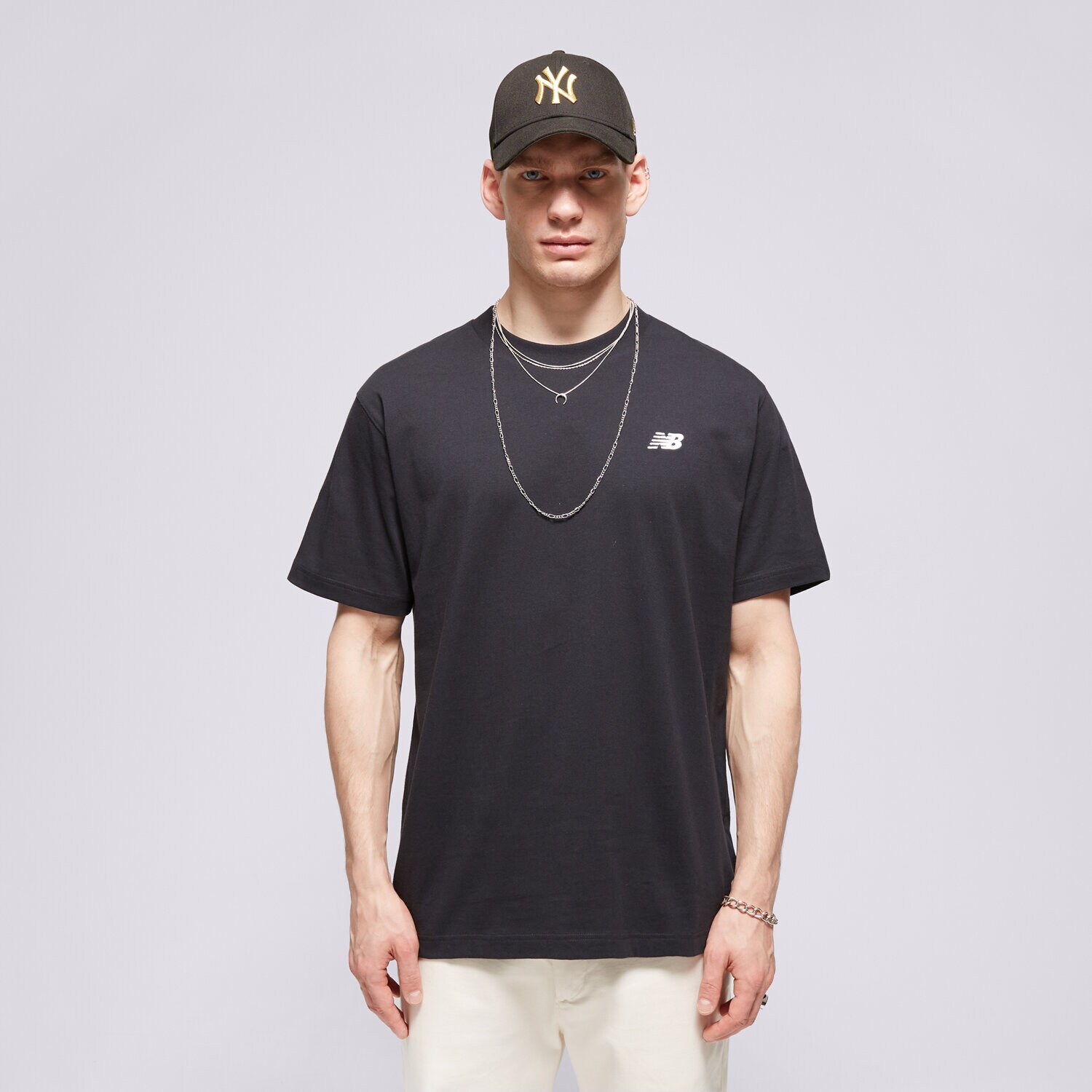 Muške majice NEW BALANCE T-SHIRT SMALL LOGO MT41509BK crna