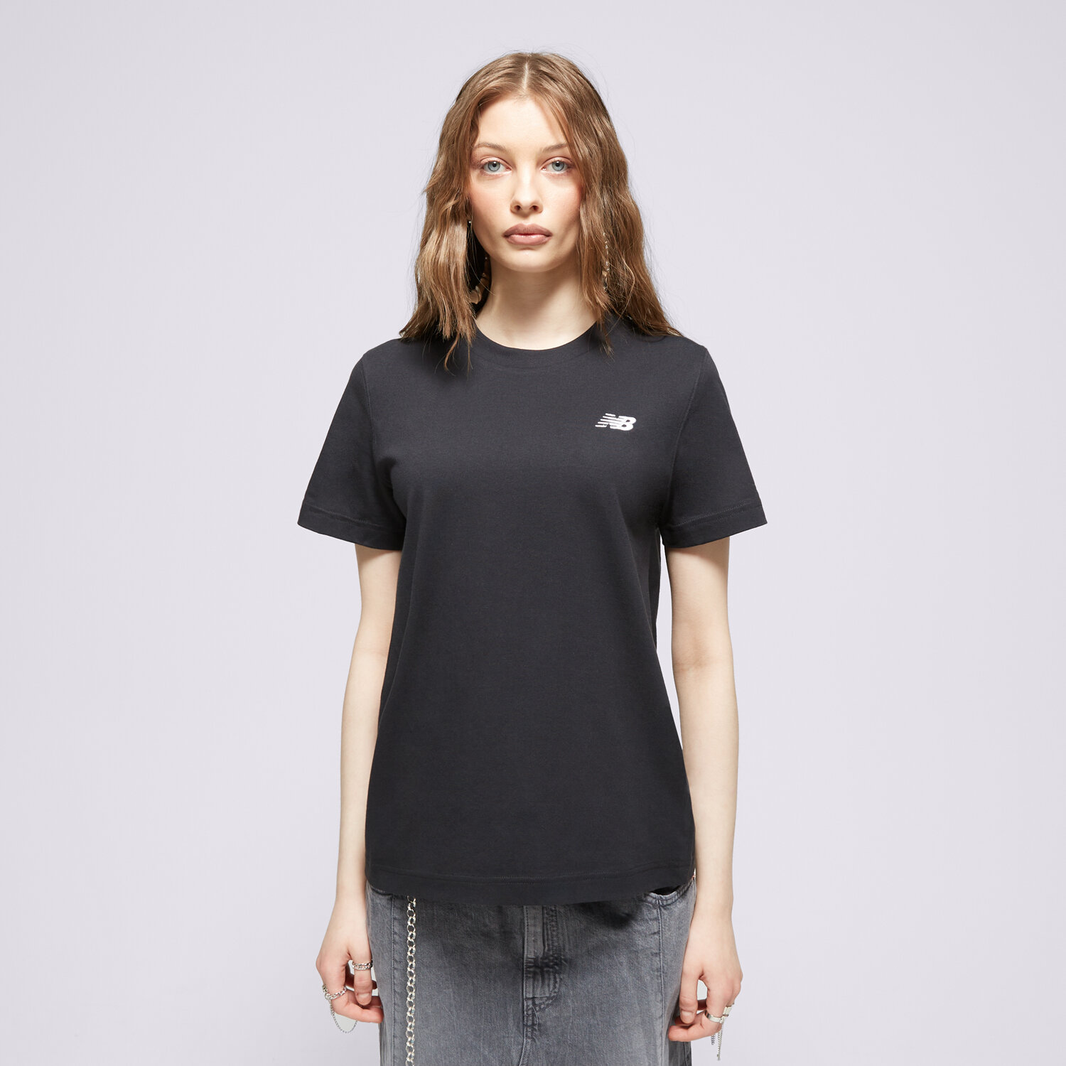 Ženske majice NEW BALANCE T-SHIRT JERSEY SMALL LOGO WT41509BK crna