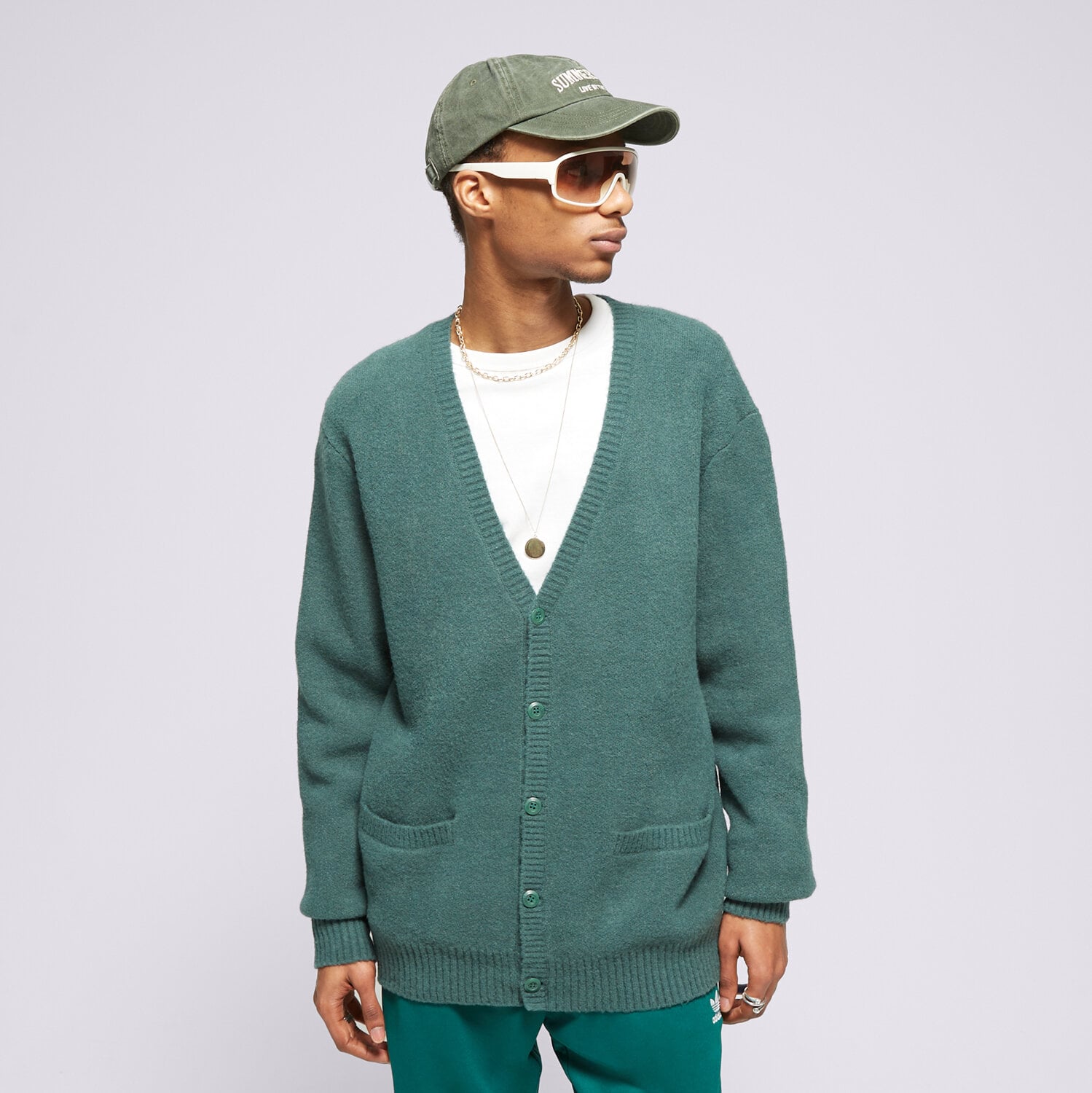 Muške dukserice VANS PULOVER HAVENWOOD CARDIGAN BISTRO VN000G6MBDX1 zelena