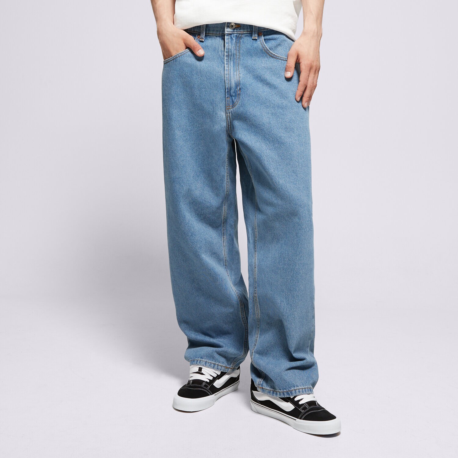 Muške hlače VANS HLAČE CHECK-5 BAGGY DENIM VN0008NACDX1 plava