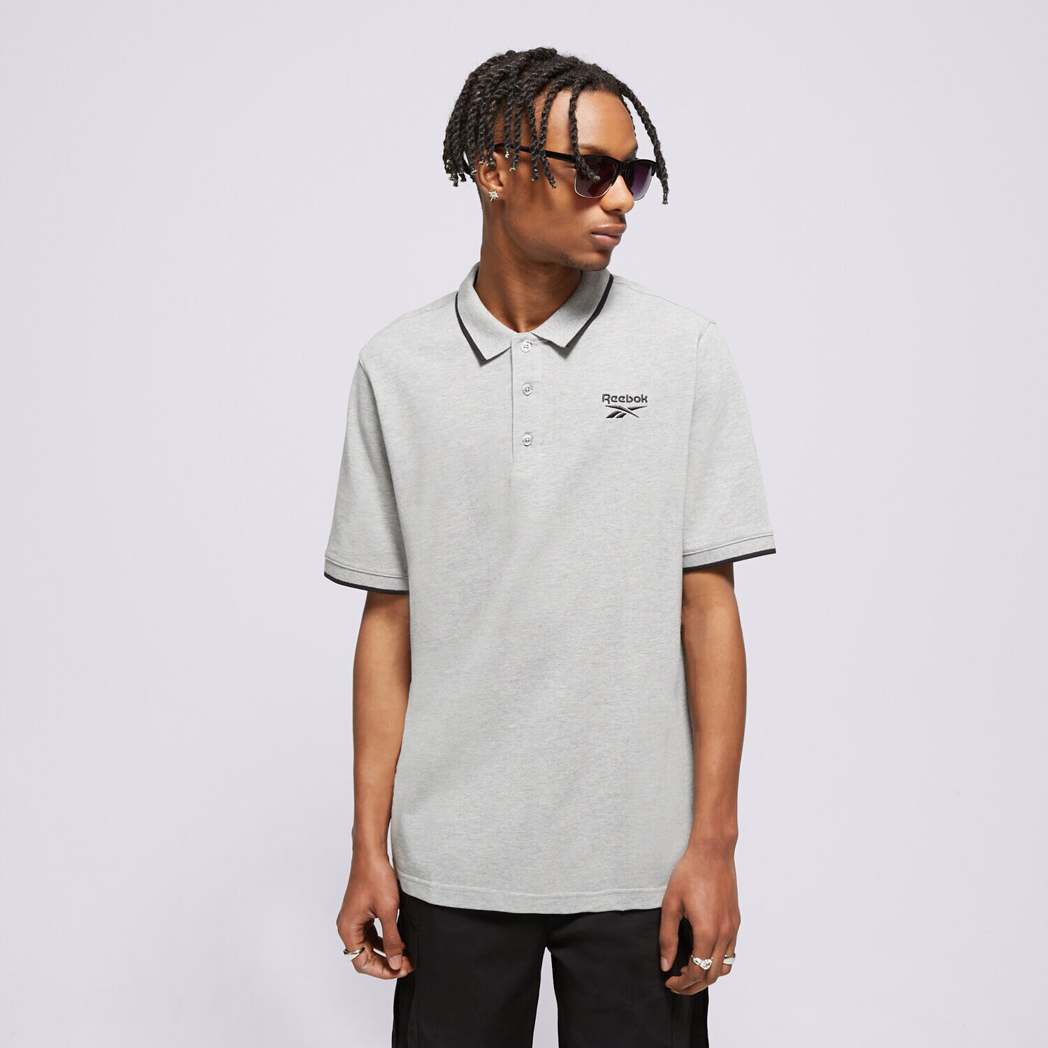 Muške majice REEBOK POLO REEBOK IDENTITY SMALL LOGO POLO 100073037 siva