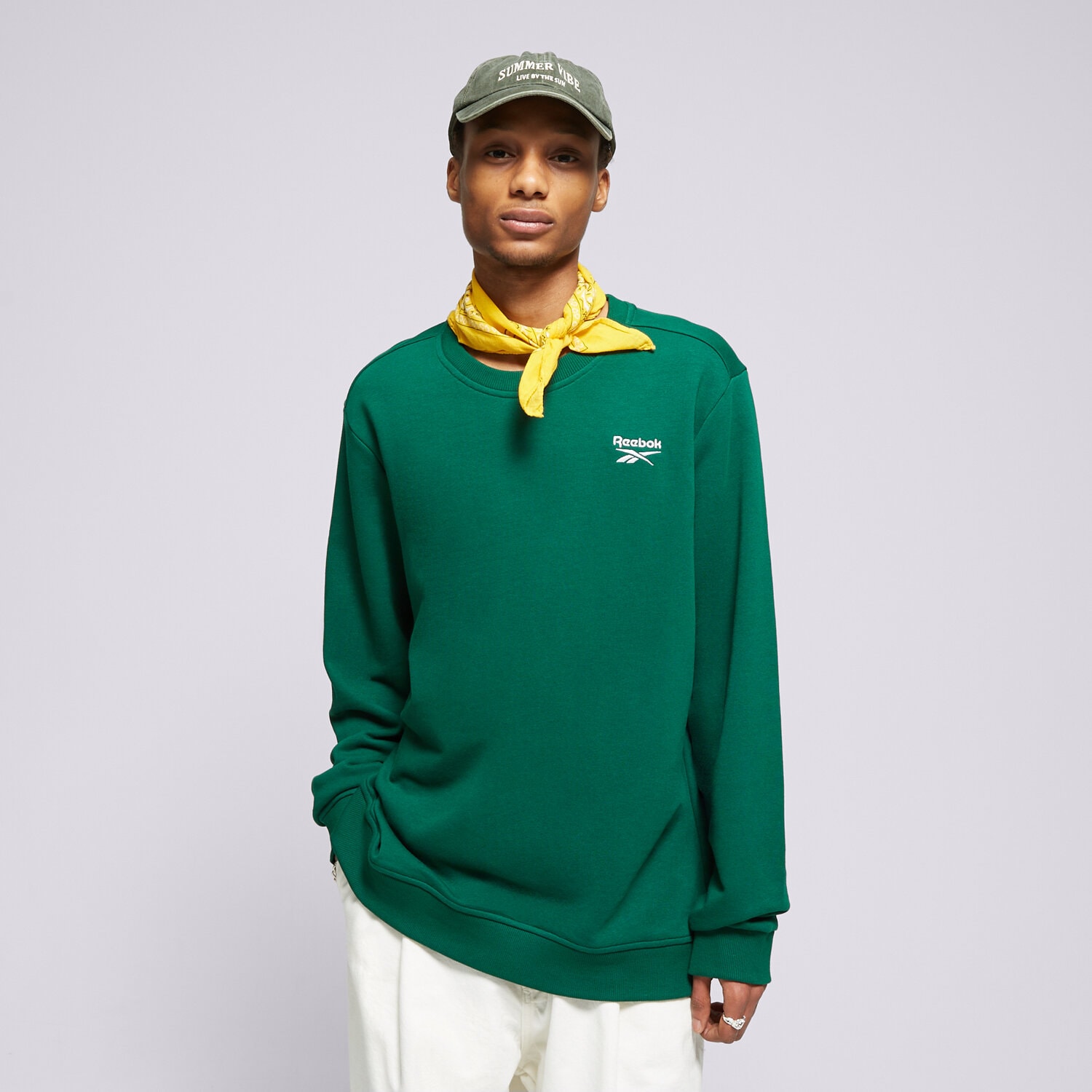 Muške dukserice REEBOK VESTA REEBOK IDENTITY SMALL LOGO 100200315 zelena