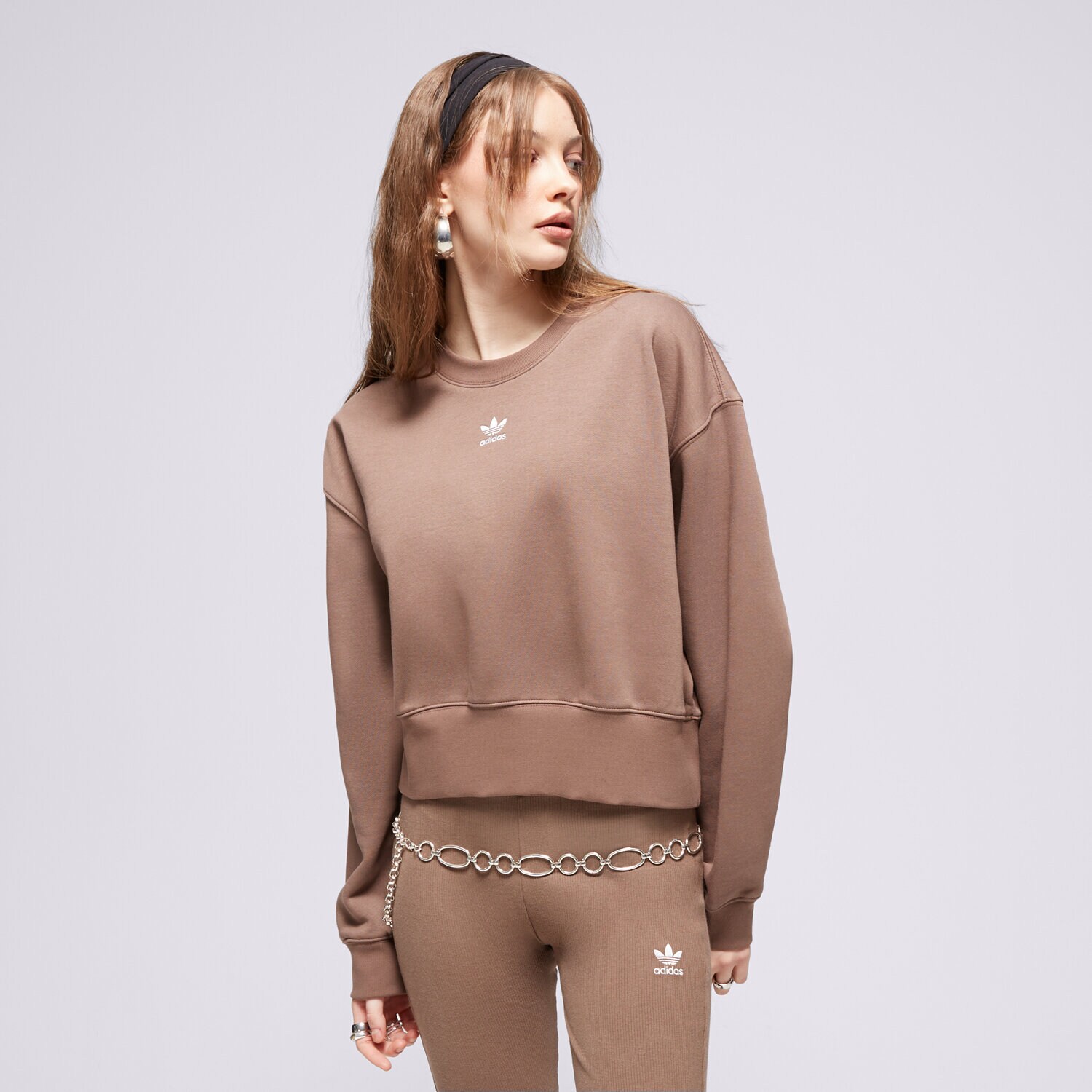 Ženske dukserice ADIDAS VESTA SWEATSHIRT IR5971 smeđa