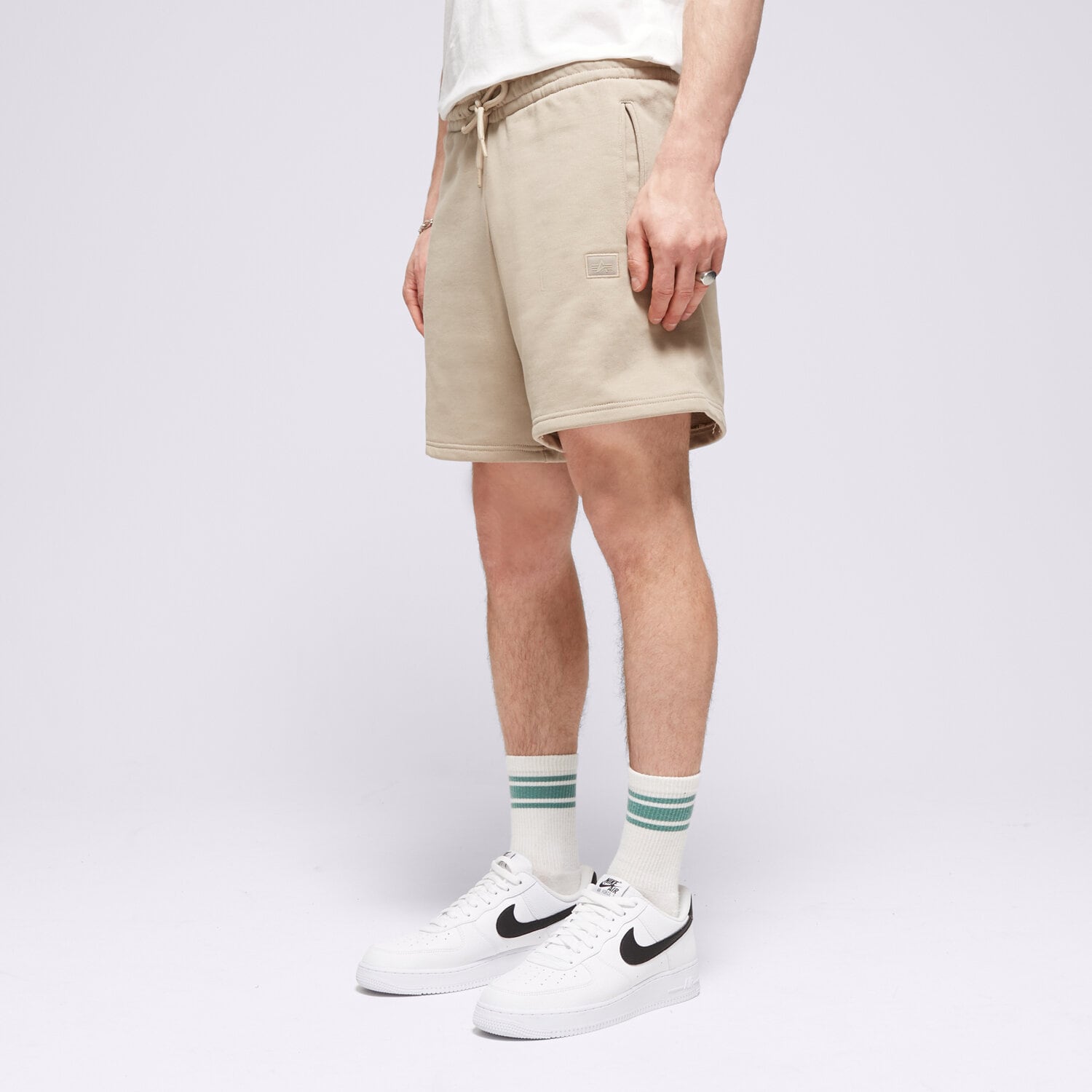 Muške kratke hlače ALPHA INDUSTRIES KRATKE HLAČE   ALPHA ESSENTIALS RL SHORTS 146363679 bež
