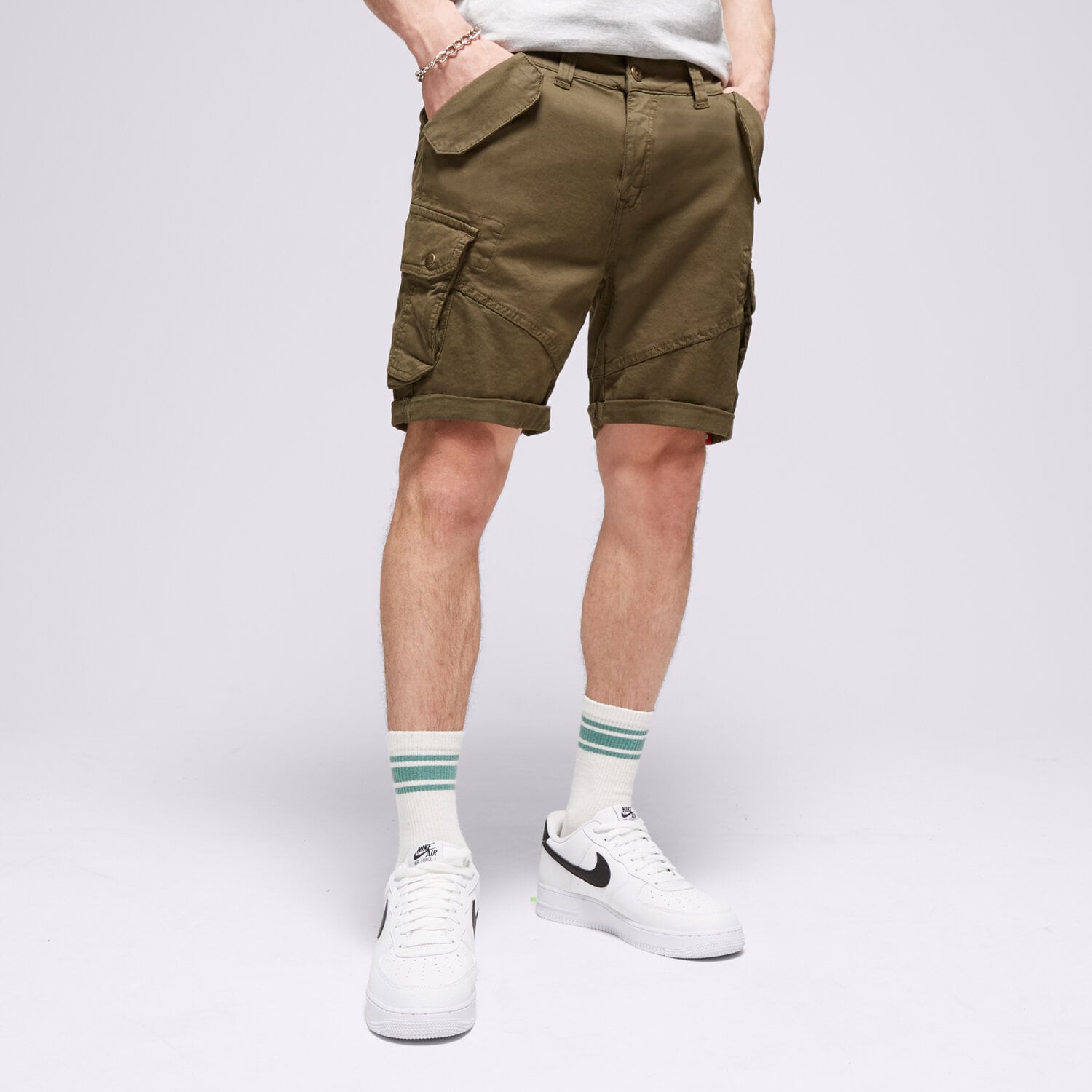 Muške kratke hlače ALPHA INDUSTRIES KRATKE HLAČE COMBAT SHORT 116210142 kaki