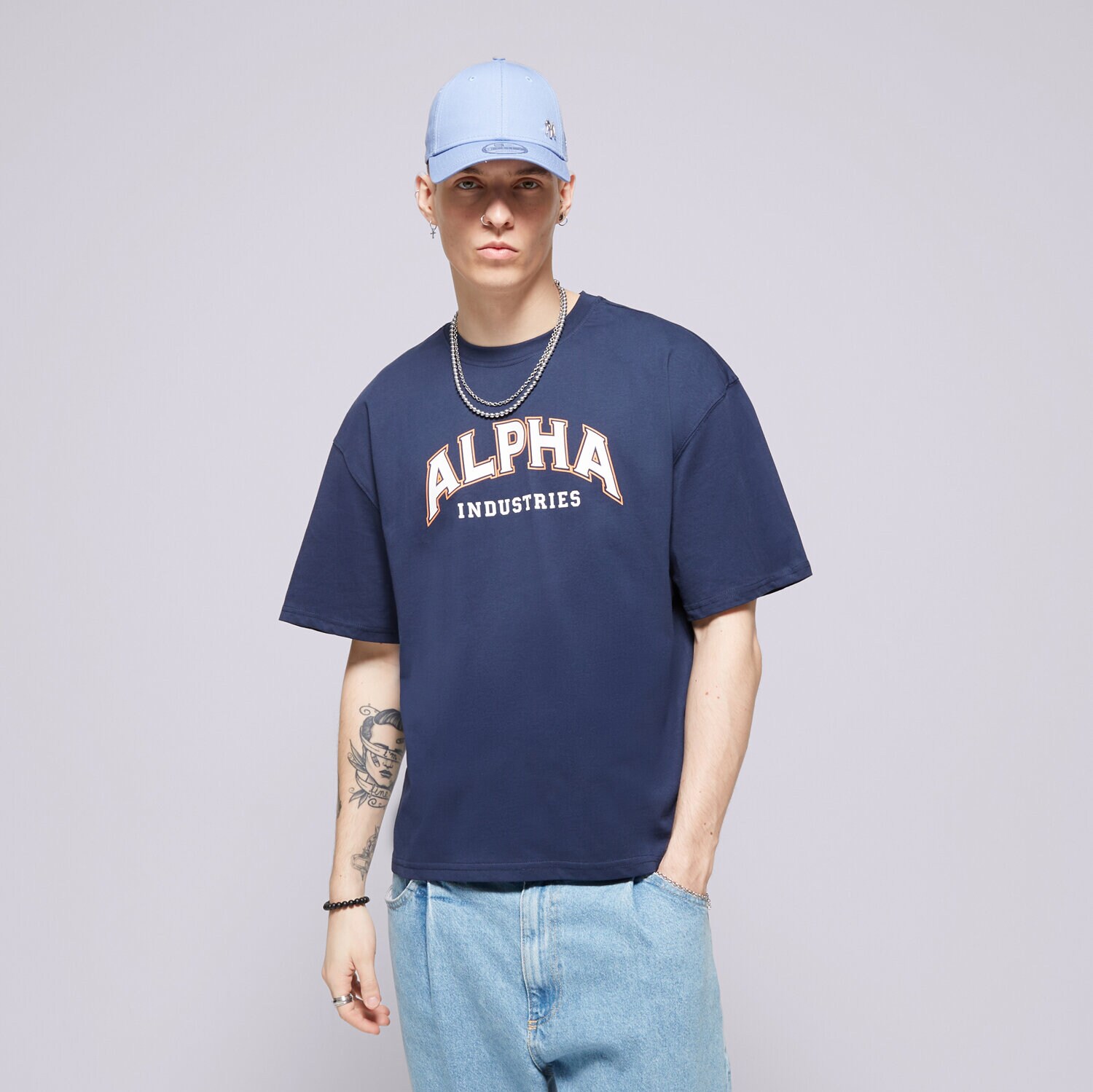 Muške majice ALPHA INDUSTRIES T-SHIRT COLLEGE T 146501697 tamno plava