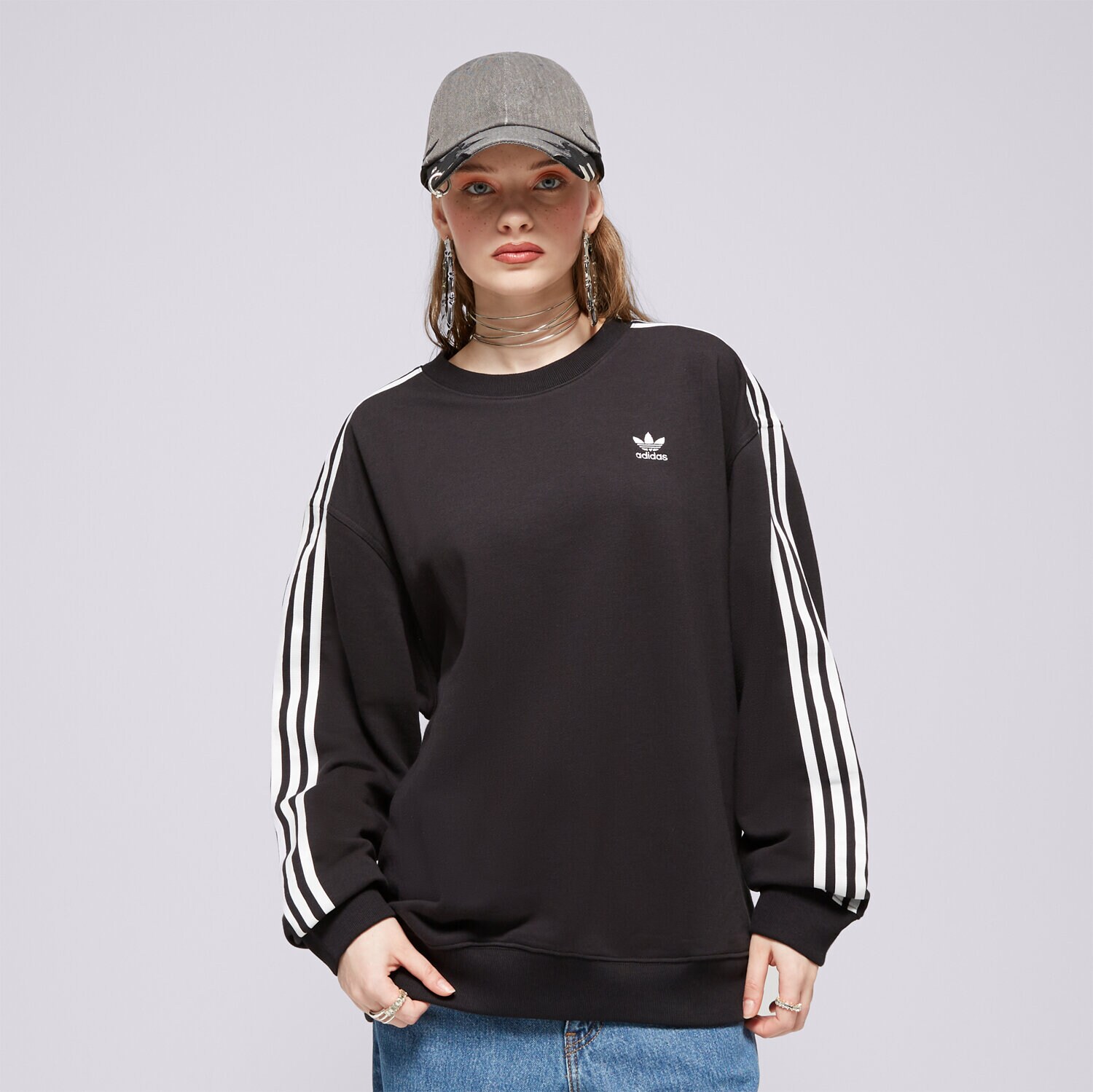 Ženske dukserice ADIDAS VESTA 3 S CREW OS IU2423 crna