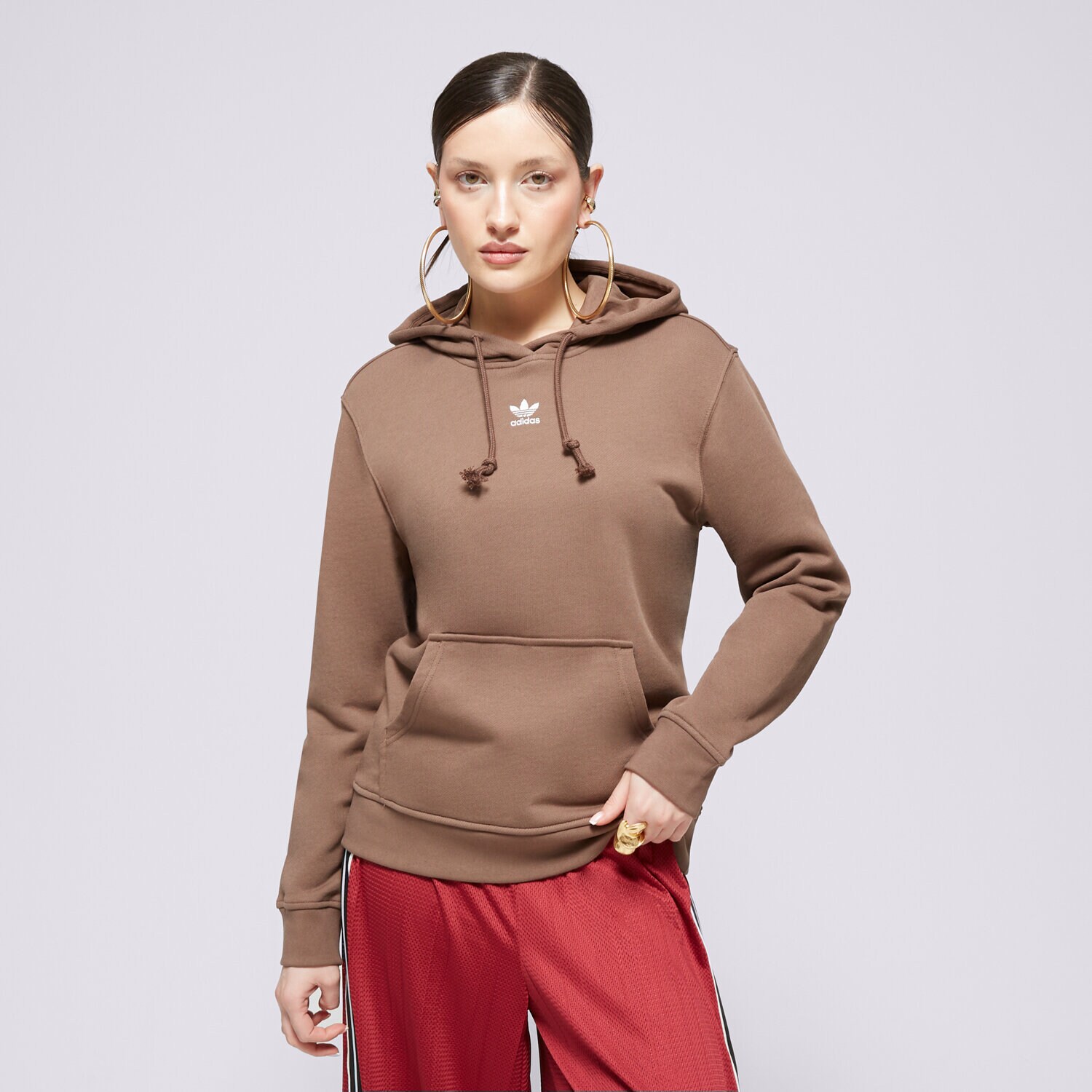Ženske dukserice ADIDAS VESTA S KAPULJAČOM HOODIE IR5936 smeđa