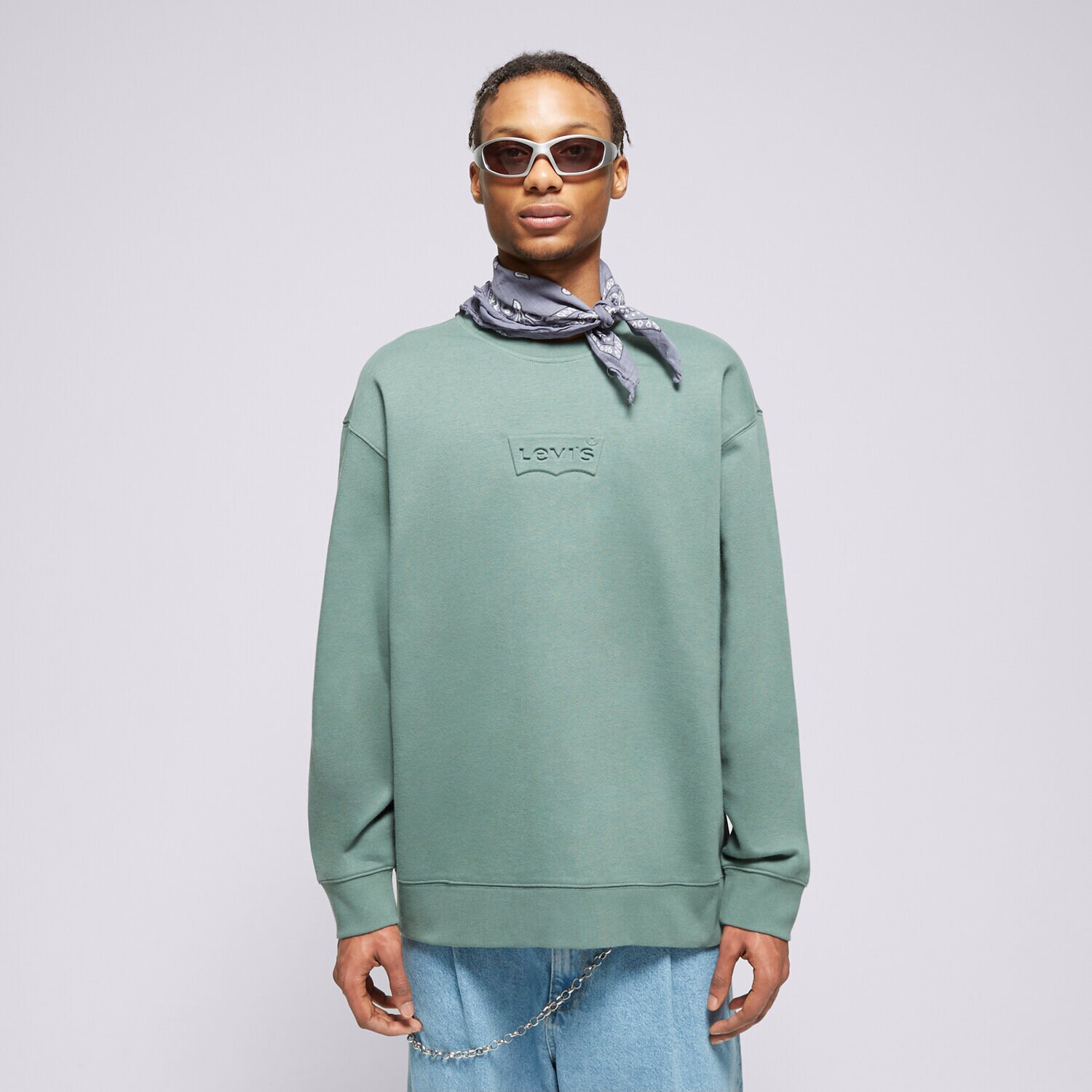 Muške dukserice LEVI'S VESTA RELAXD GRAPHIC CREW GREENS 38712-0238 kaki