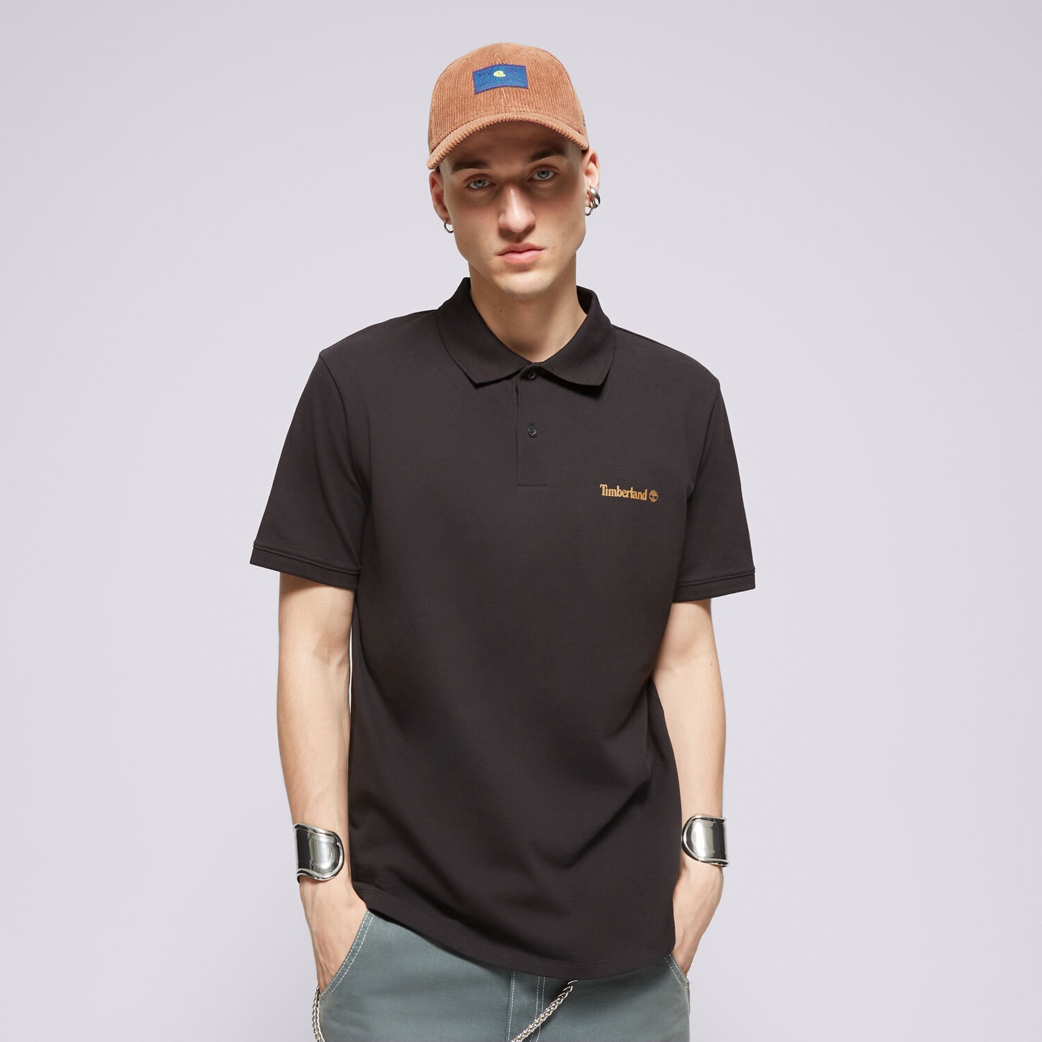 Muške majice TIMBERLAND POLO SMALL LOGO PRINT POLO TB0A5QQ60011 crna