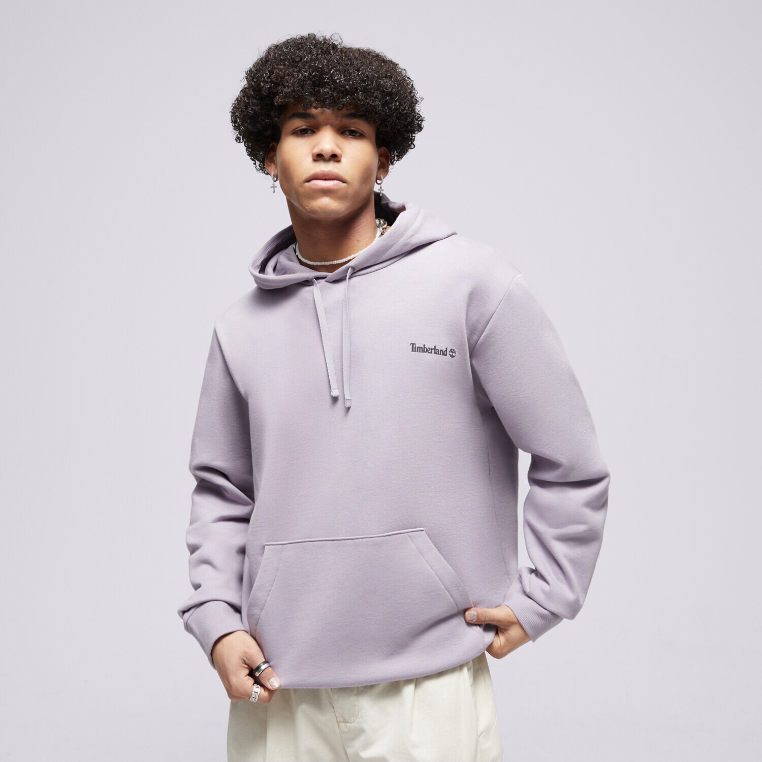 Muške dukserice TIMBERLAND VESTA S KAPULJAČOM SMALL LOGO PRINT TB0A5XMFEG71 ljubičasta