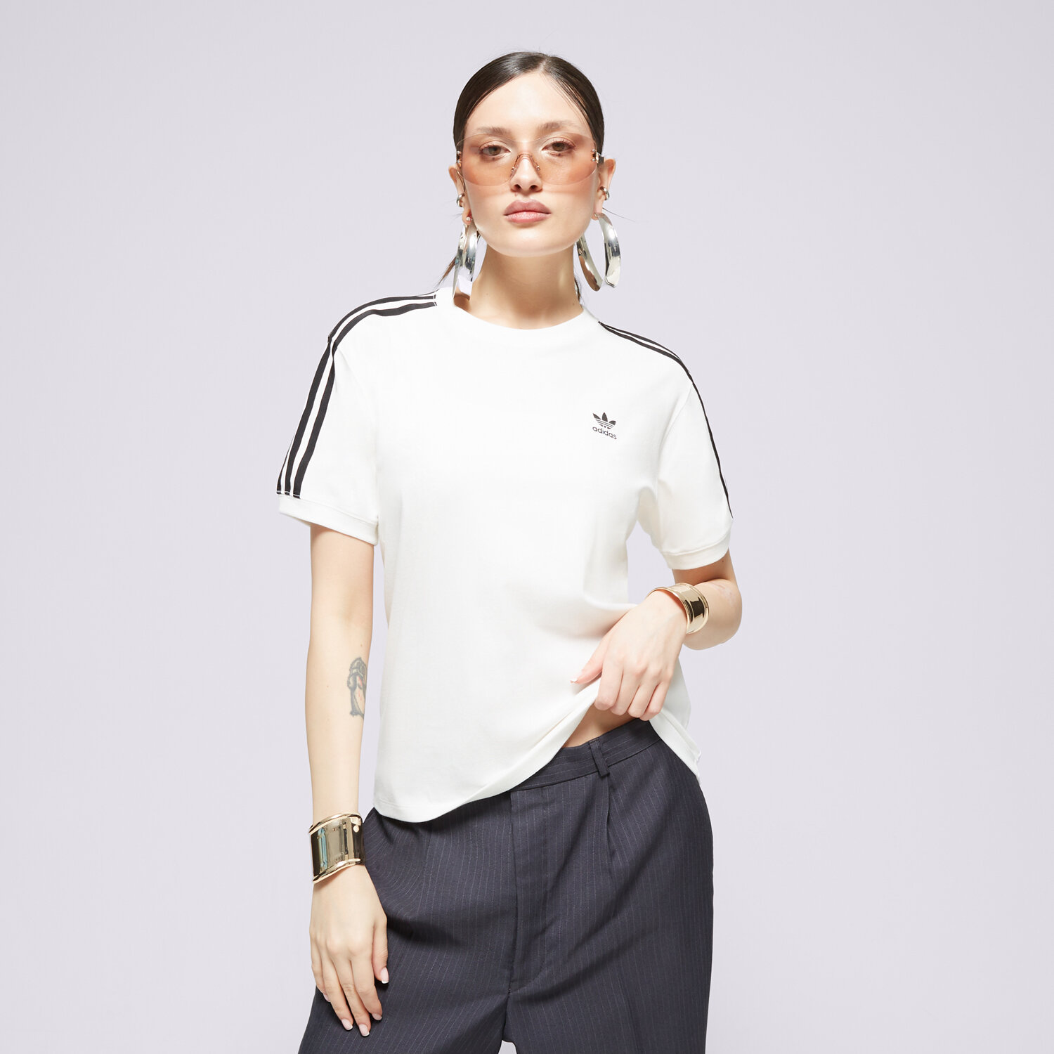 Ženske majice ADIDAS T-SHIRT 3 STRIPE TEE IR8051 bijela
