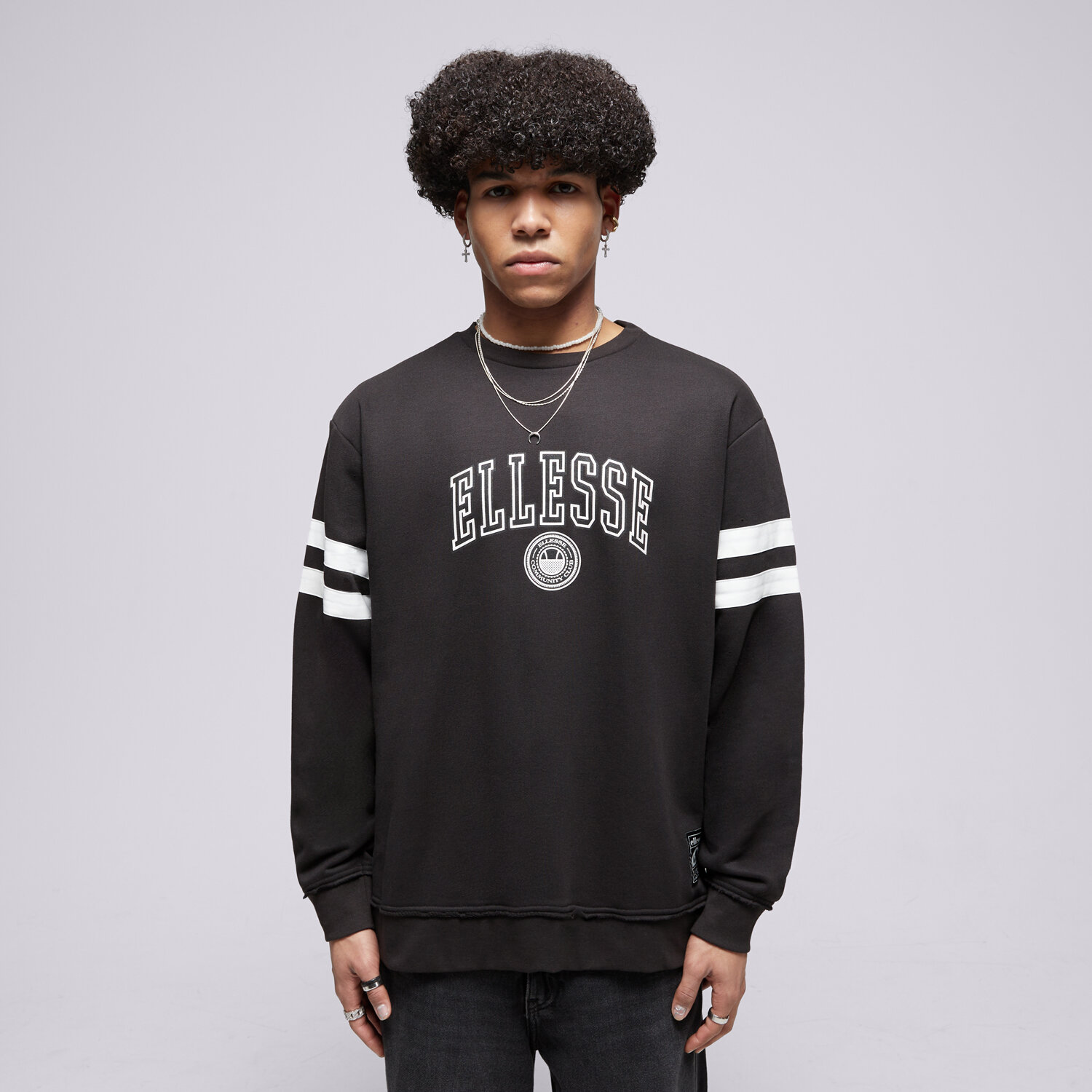Muške dukserice ELLESSE VESTA VIVAR SWEATSHIRT WSHD BLK SHV20028079 crna
