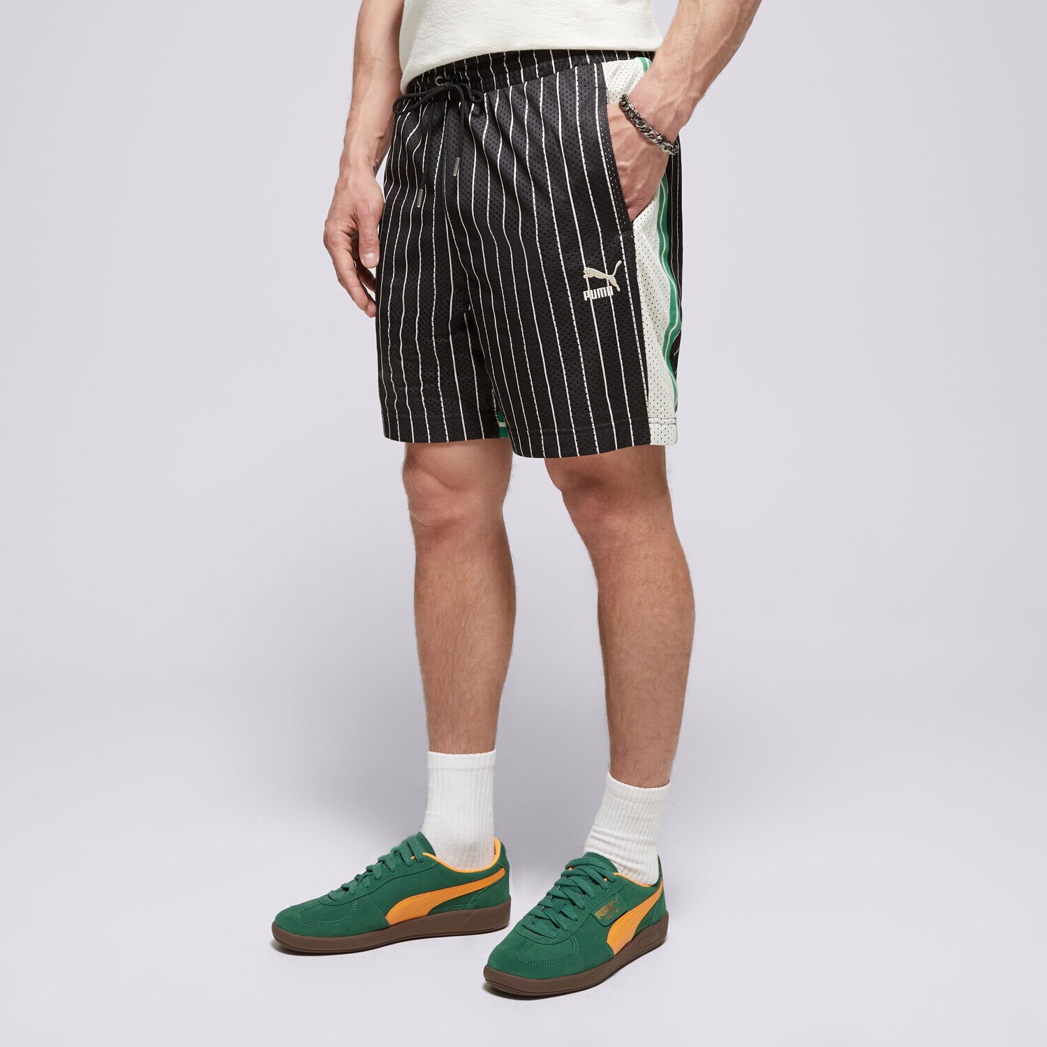 Muške kratke hlače PUMA KRATKE HLAČE T7 FOR THE FANBASE MESH SHORTS 62439401 crna