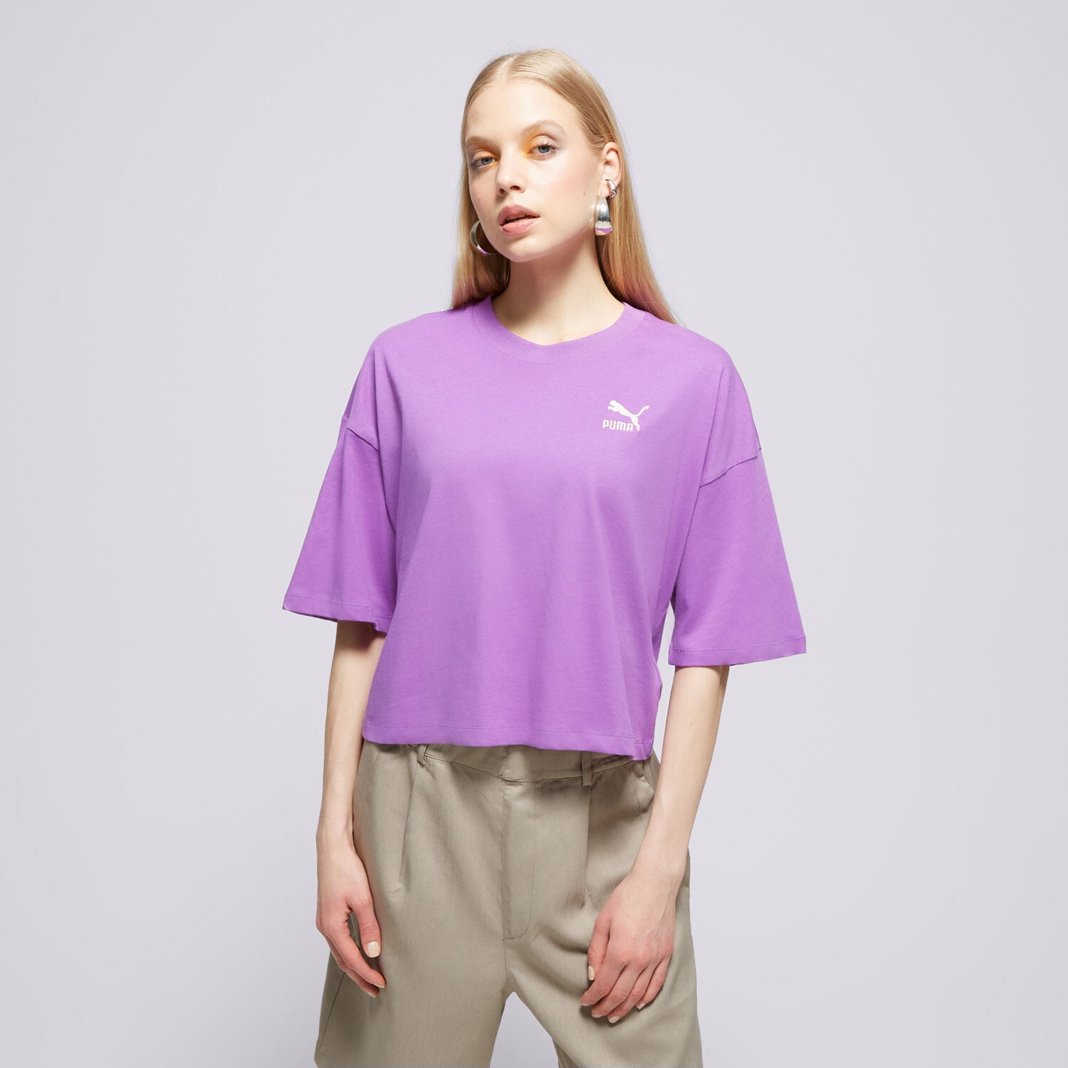 Ženske majice PUMA T-SHIRT BETTER CLASSICS OVERSIZED 62422650 ljubičasta