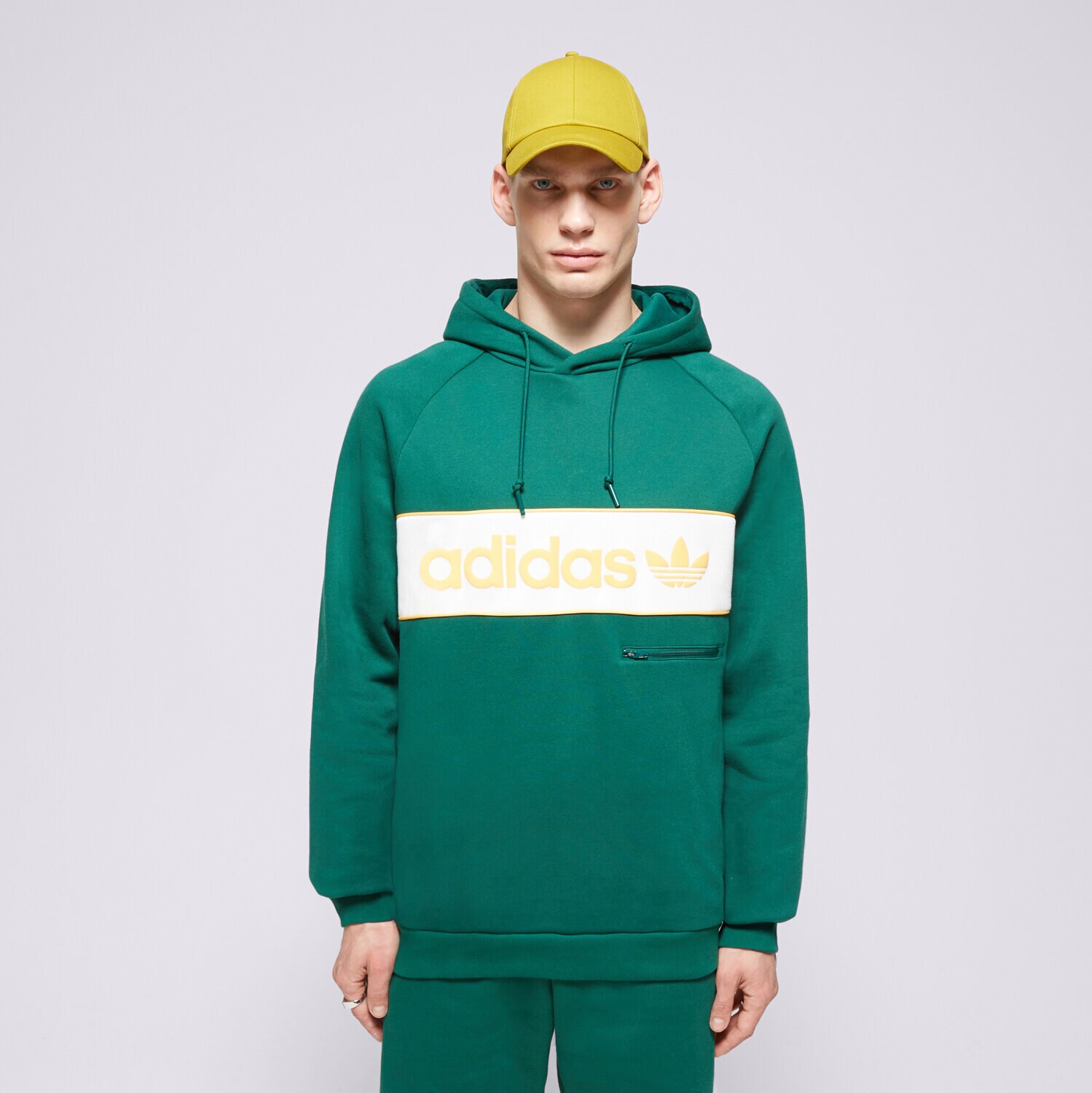 Muške dukserice ADIDAS VESTA S KAPULJAČOM NY HOODIE IS5734 zelena