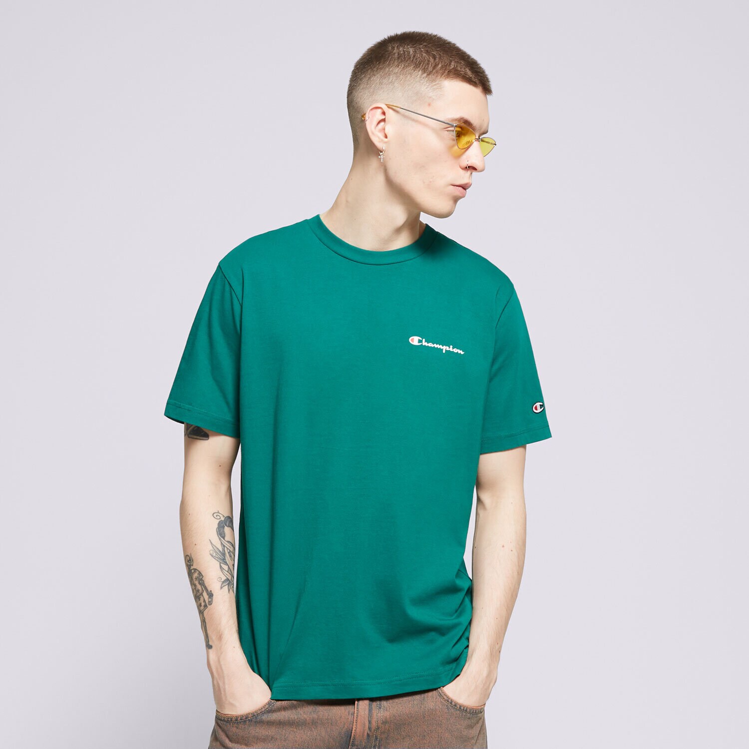 Muške majice CHAMPION T-SHIRT CREWNECK 219838GS571 zelena