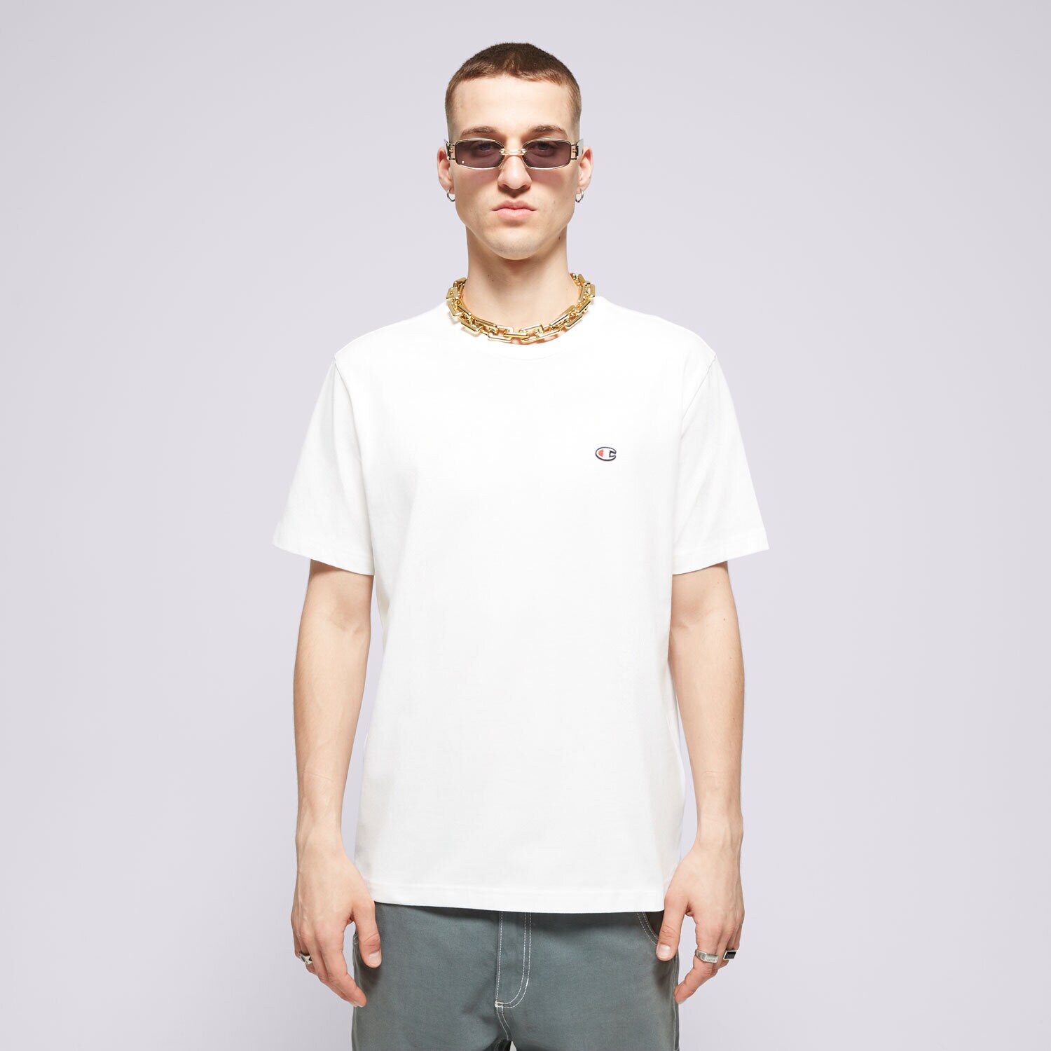 Muške majice CHAMPION T-SHIRT CREWNECK TEE 220453WW001 bijela