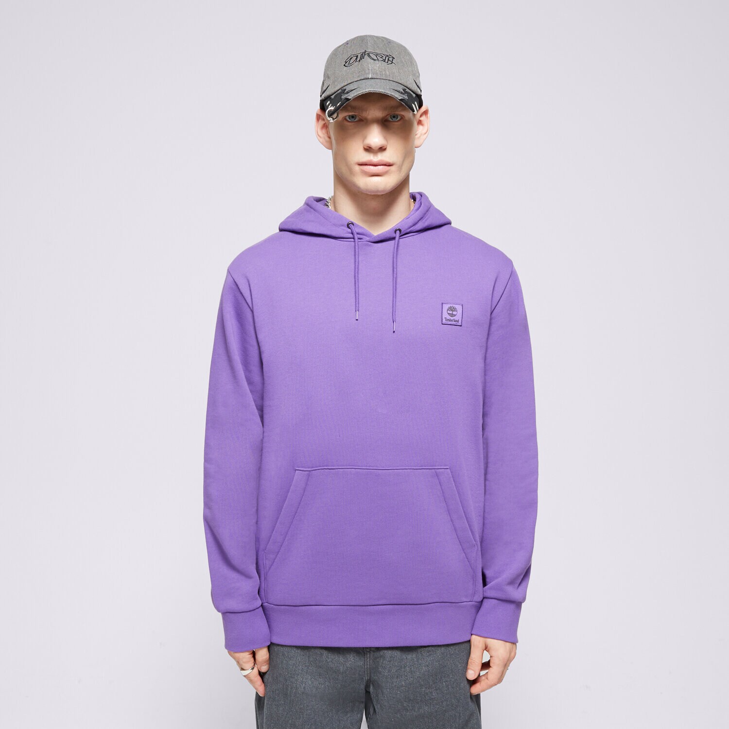 Muške dukserice TIMBERLAND VESTA S KAPULJAČOM WOVEN BADGE TB0A5RD2EJ91 ljubičasta