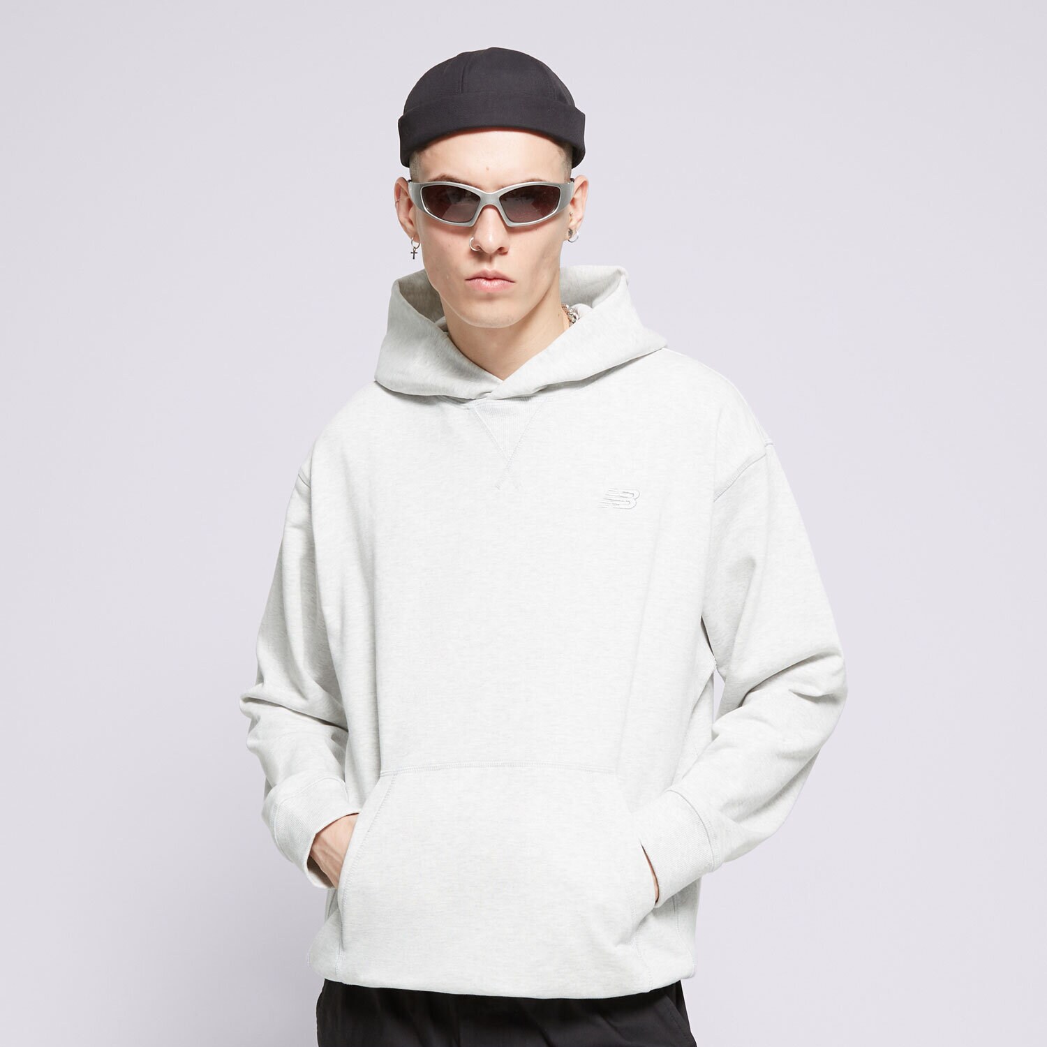 Muške dukserice NEW BALANCE VESTA S KAPULJAČOM ATHLETICS MT41534AHH siva